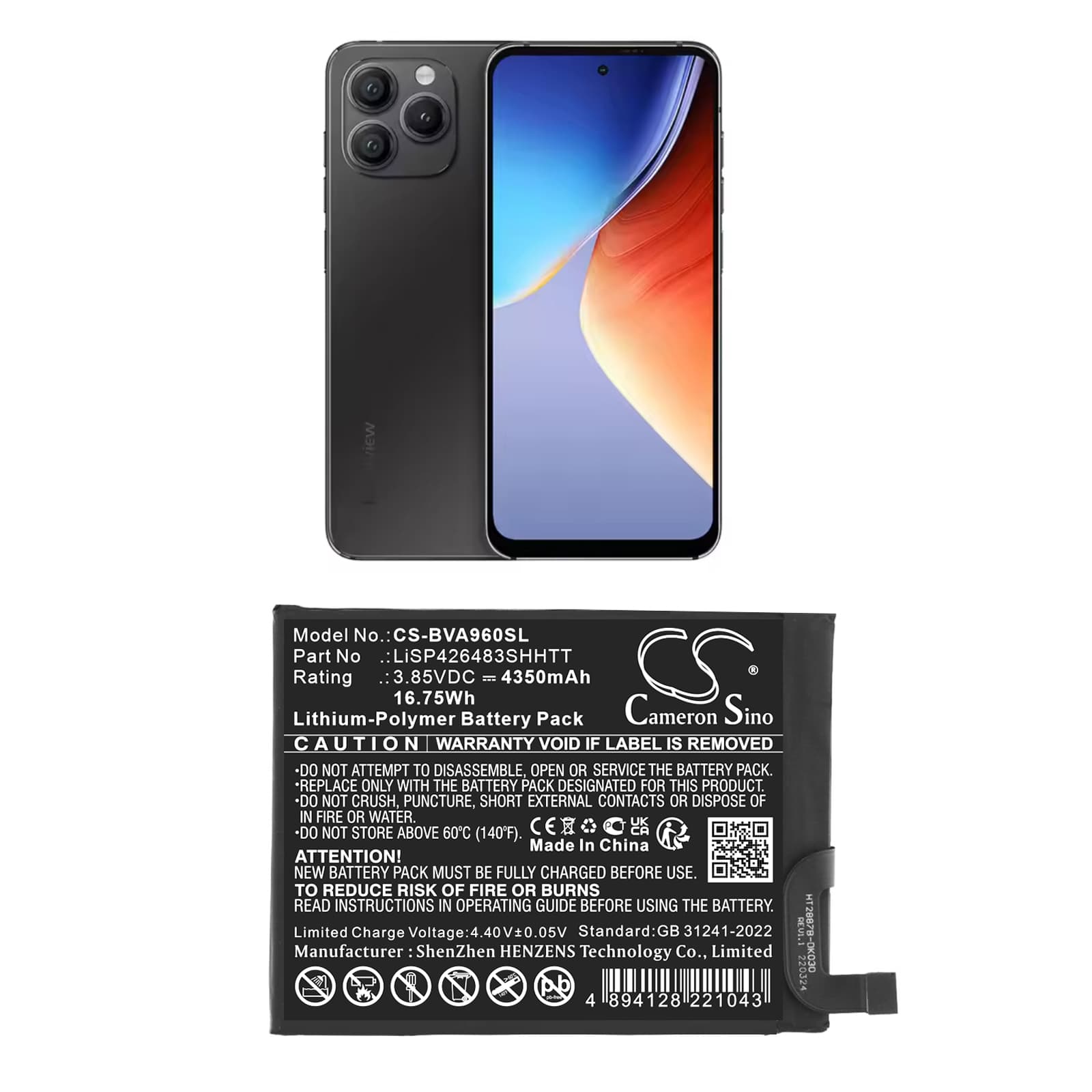 Replacement Battery for BlackView A96 - CS-BVA960SL-1.jpg