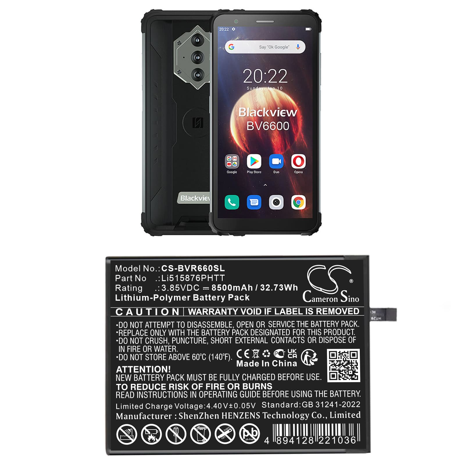 Replacement Battery for BlackView BV6600 - CS-BVR660SL-1.jpg