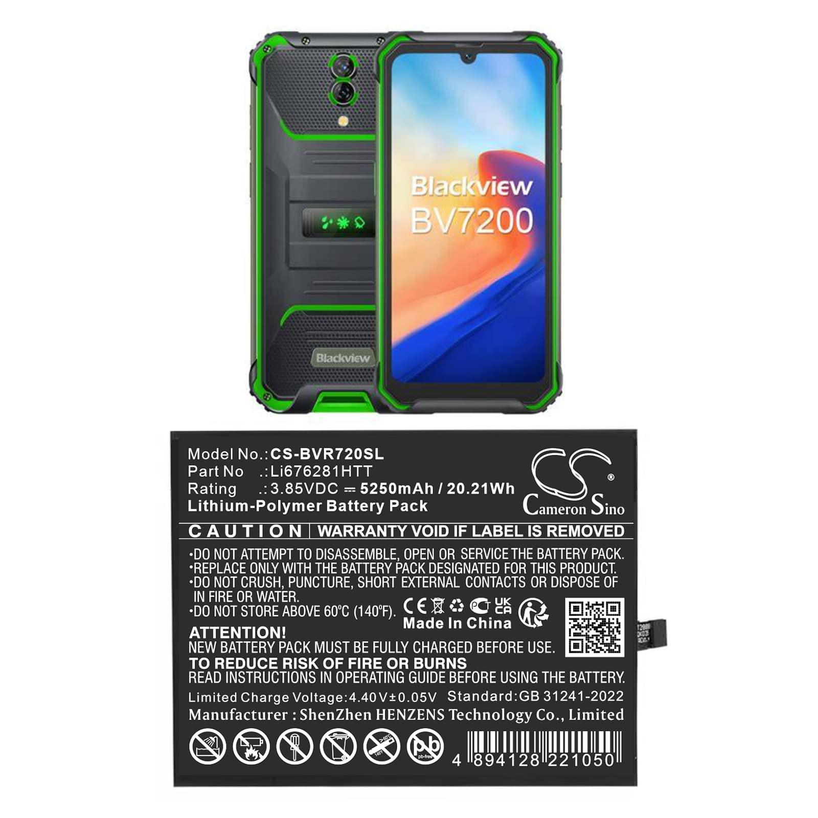 Replacement Battery for BlackView BV7200 - CS-BVR720SL-1.jpg