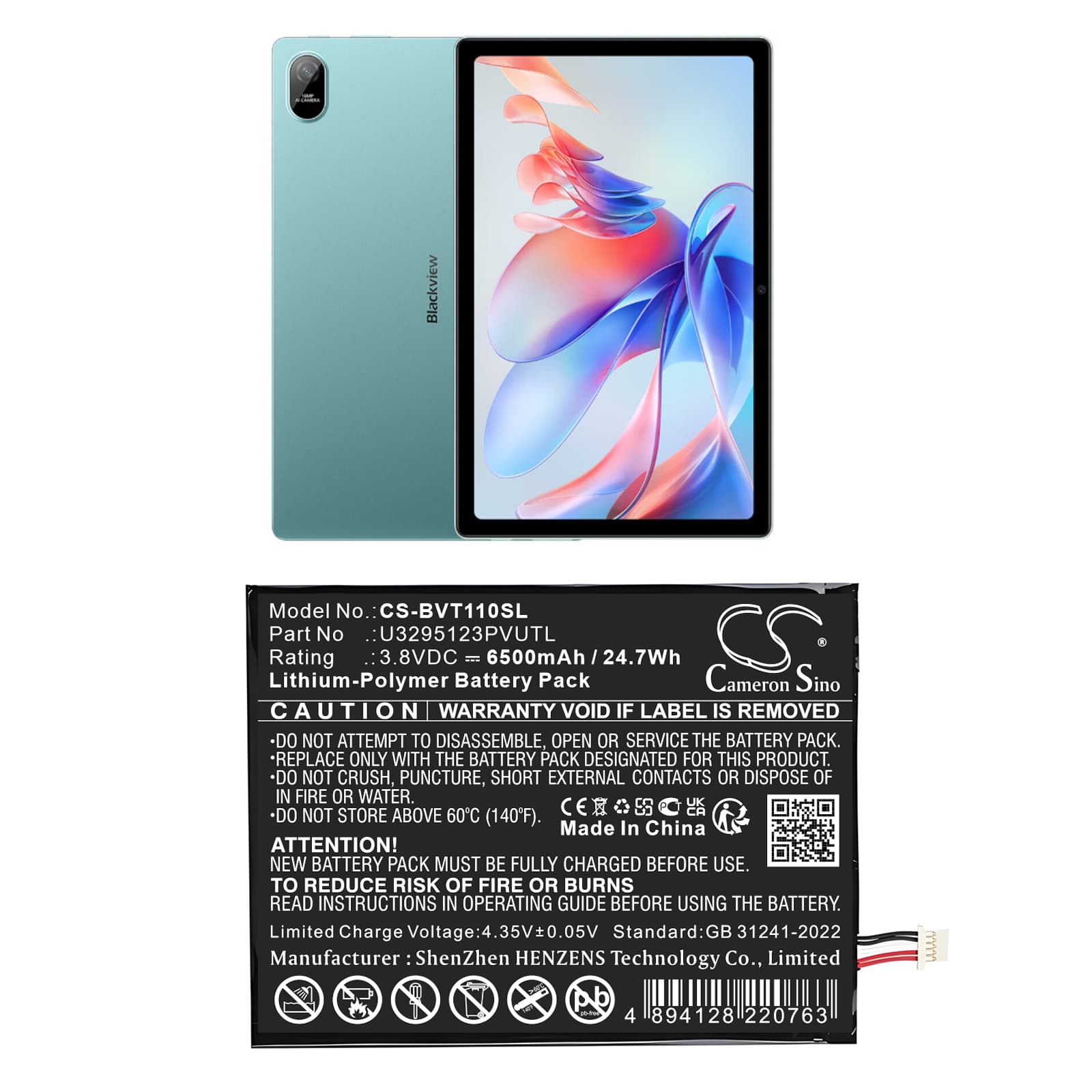 Replacement Battery for BlackView Tab 11 - CS-BVT110SL-1.jpg
