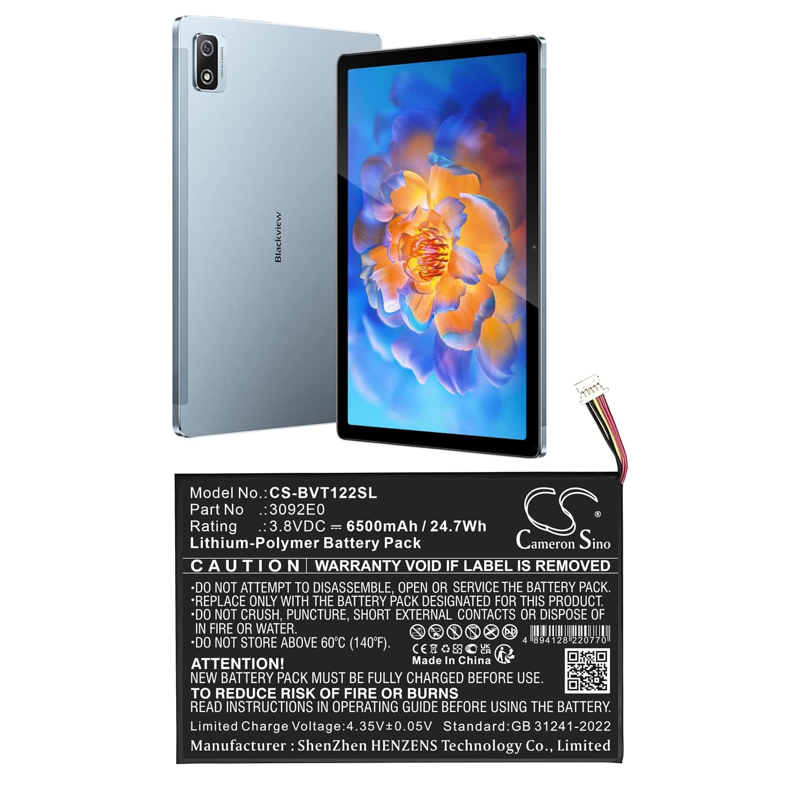 Replacement Battery for BlackView Tab 12 Pro - CS-BVT122SL-1.jpg