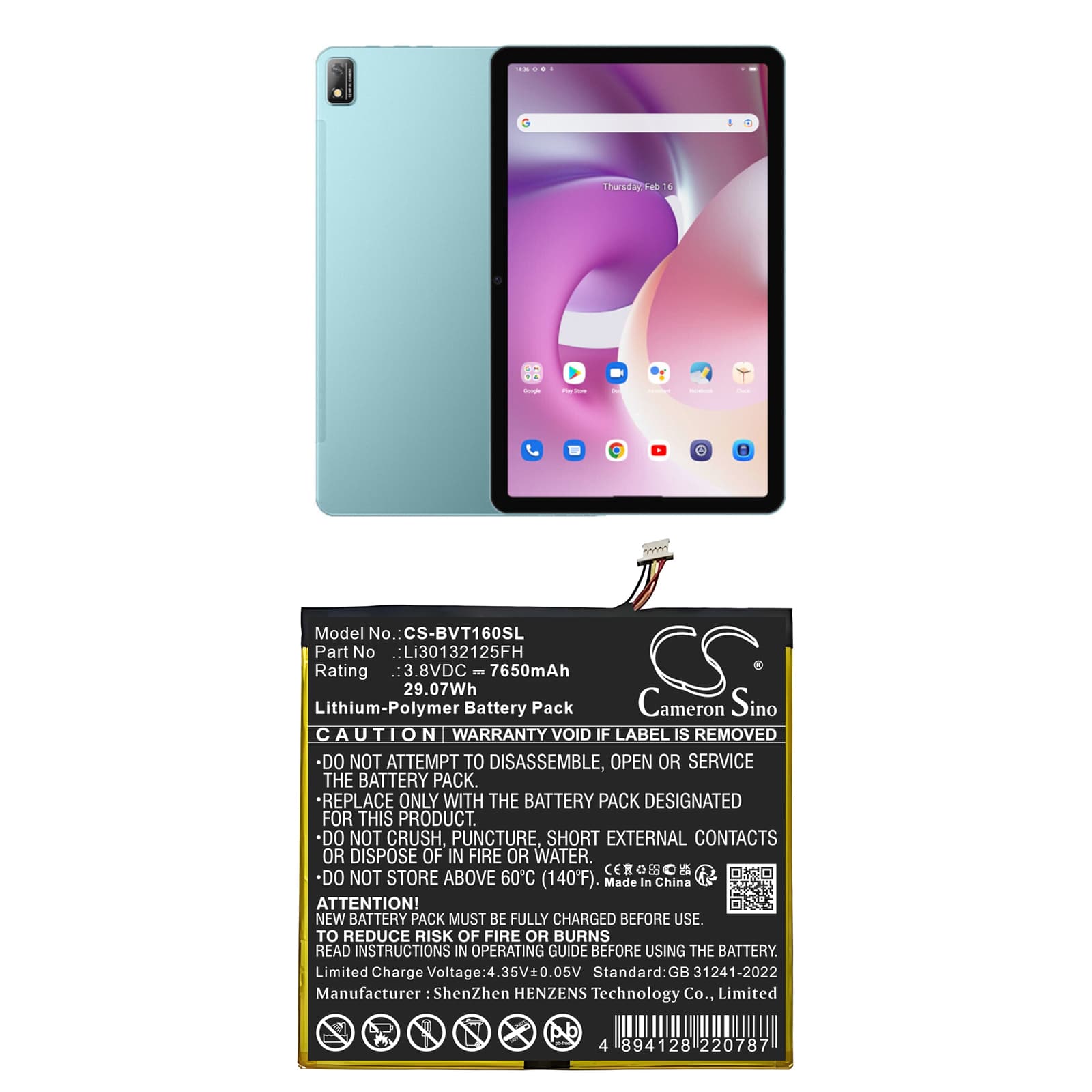 Replacement Battery for BlackView Tab 16 - CS-BVT160SL-1.jpg