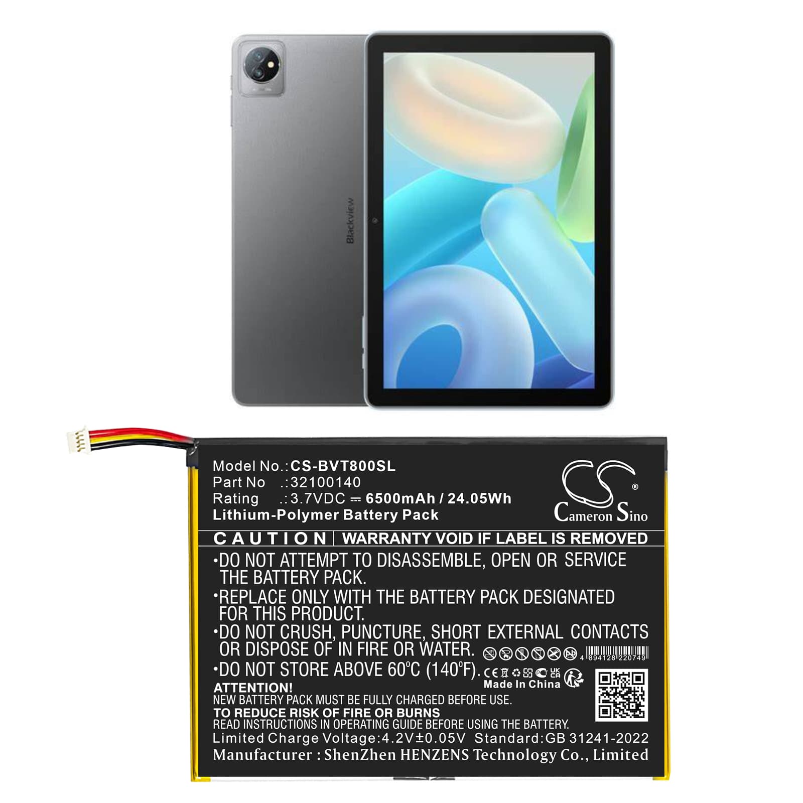Replacement Battery for BlackView Tab 8 - CS-BVT800SL-1.jpg