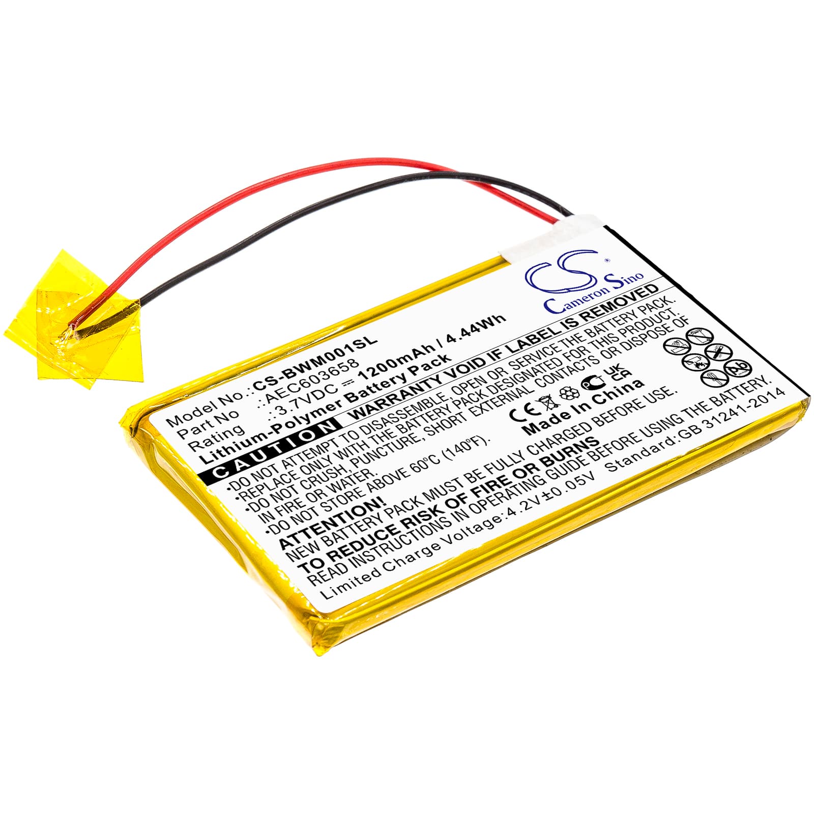 Replacement Battery for BW Gasalert Microclip Gas Detector - CS-BWM001SL-1.jpg