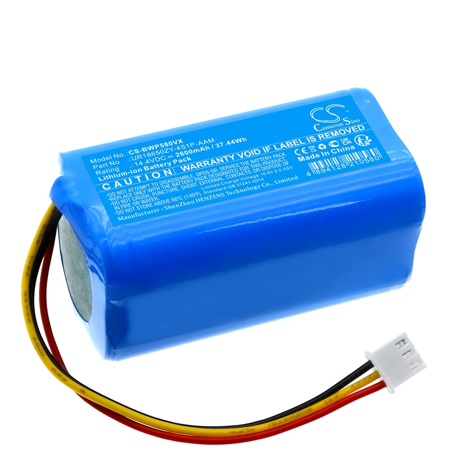 Replacement Battery for BobSweep WVP58021 - CS-BWP580VX-1.jpg