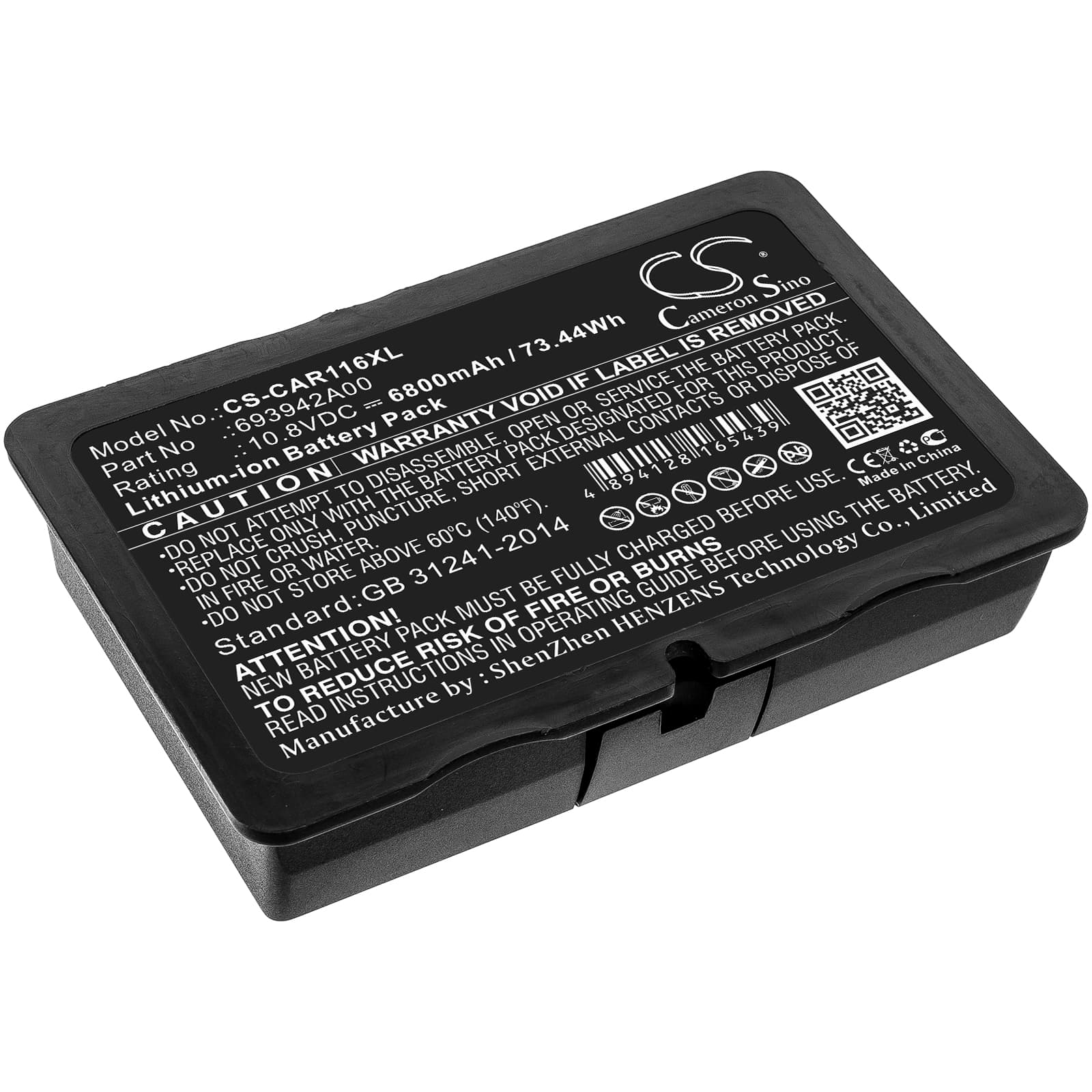 Replacement Battery for Chauvin Arnoux C.A 6116N - CS-CAR116XL-1.jpg