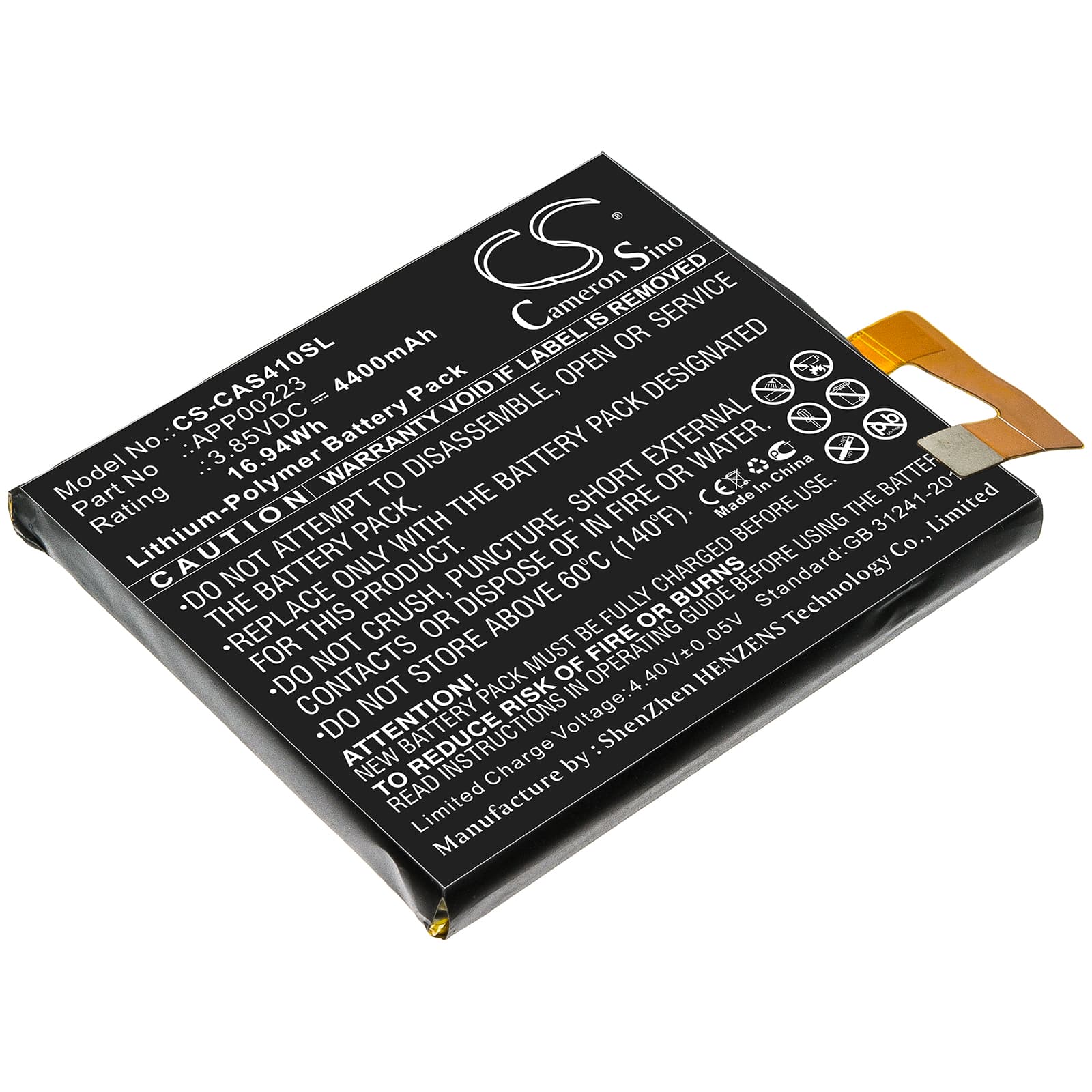 Replacement Battery for CATERPILLAR CAT S41 - CS-CAS410SL-1.jpg
