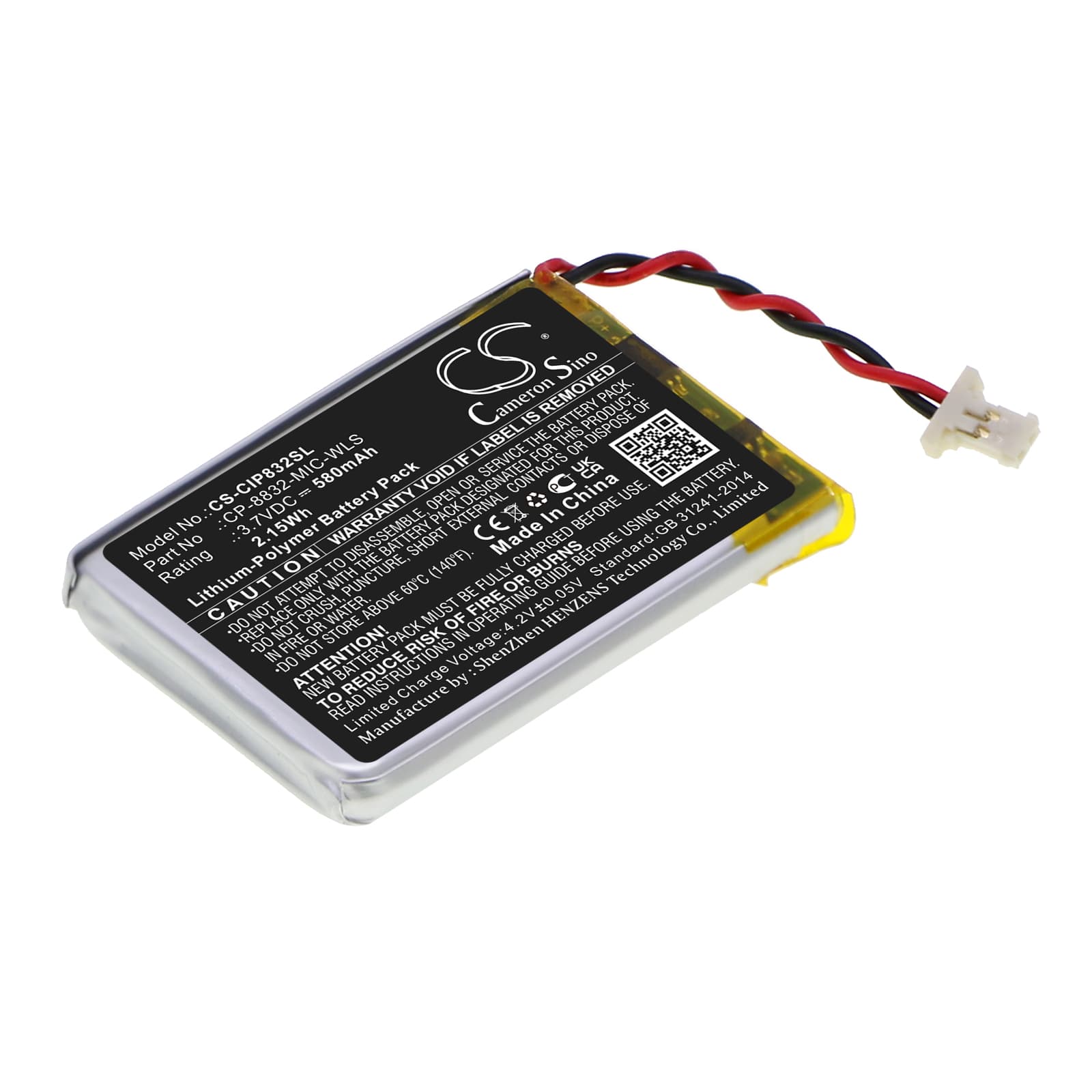 Replacement Battery for Cisco CP-8832 Wireless Expansion Microphone - CS-CIP832SL-1.jpg