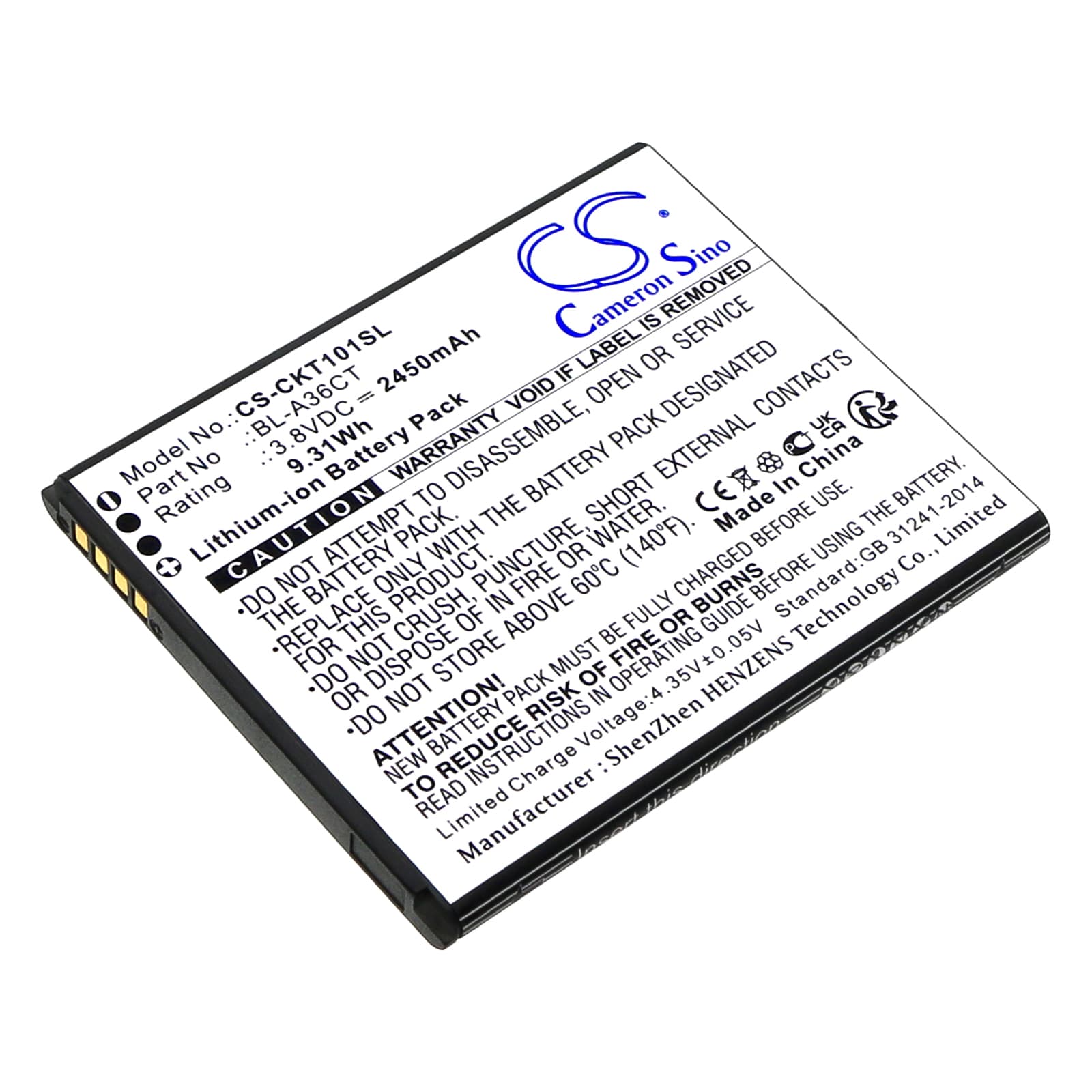 Replacement Battery for Cricket Debut Smart - CS-CKT101SL-1.jpg