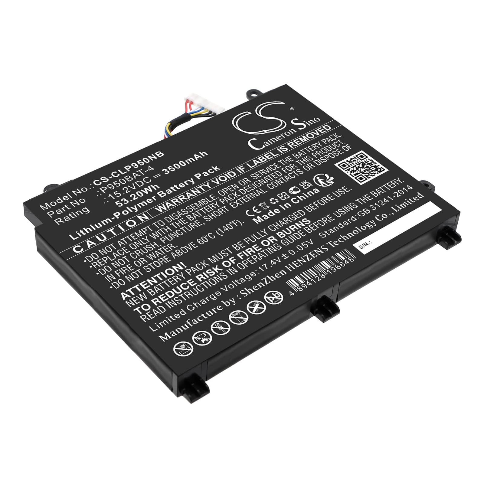 Replacement Battery for Hasee Kingbook T96E - CS-CLP950NB-1.jpg