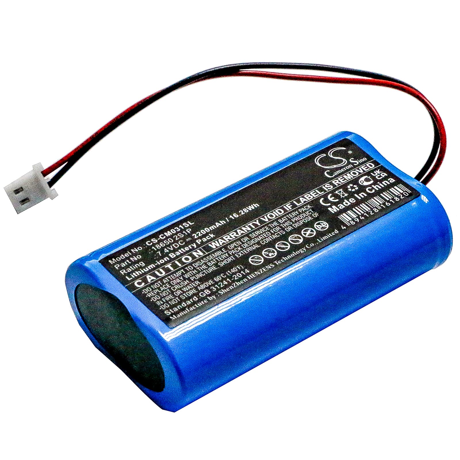 Replacement Battery for Custom Battery Packs 18650 2S1P - CS-CM031SL-1.jpg