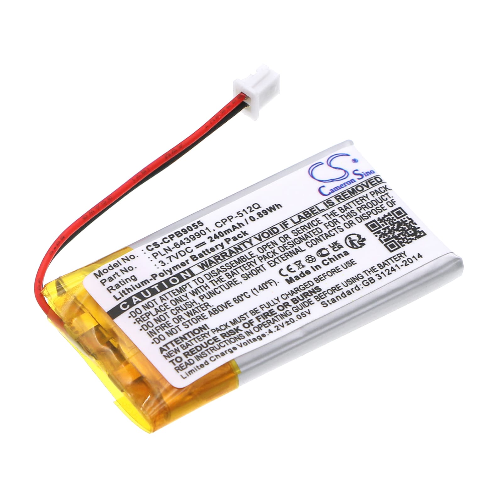Replacement Battery for Plantronics 64327-01 - CS-CPB9055-1.jpg