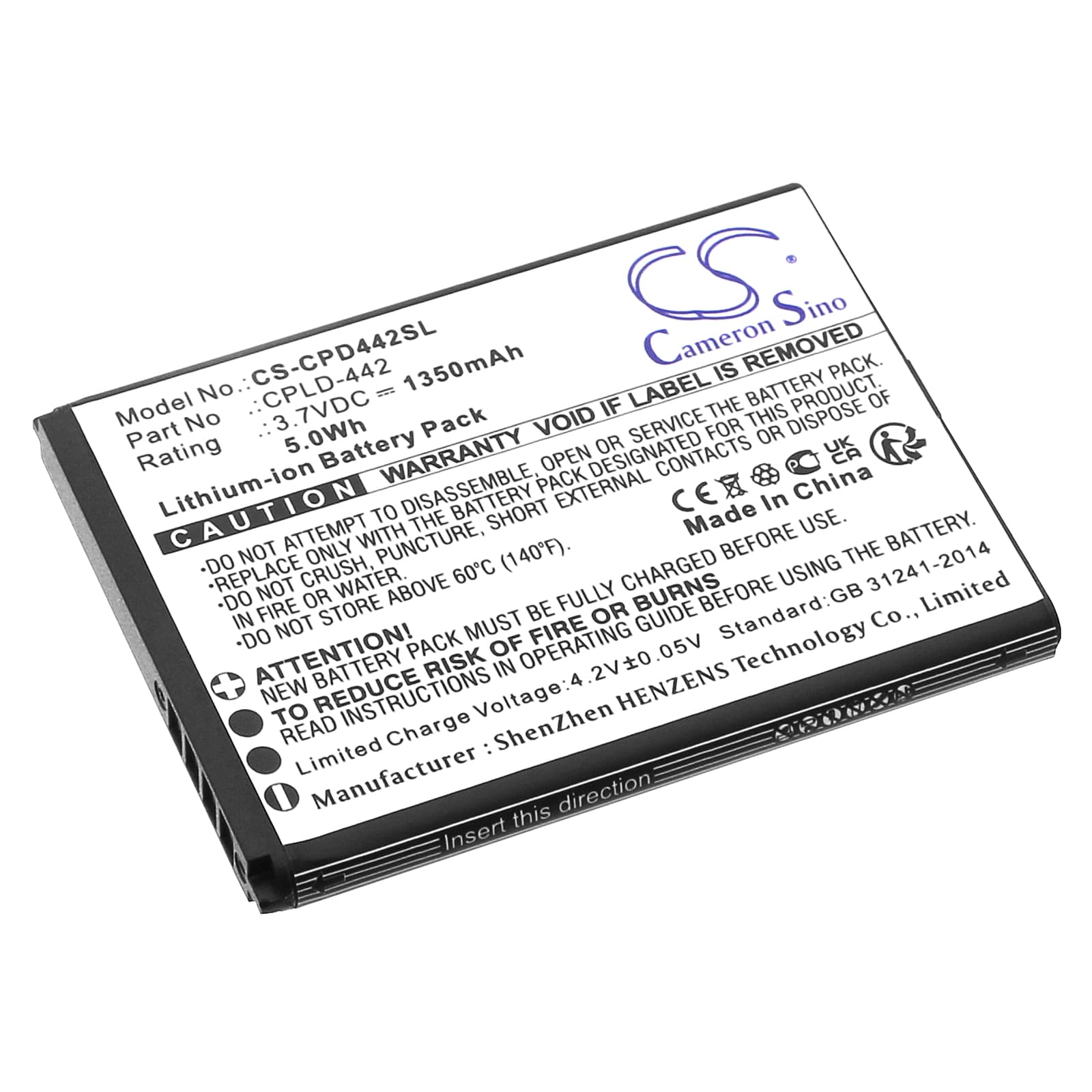 Replacement Battery for Coolpad CP3321ST - CS-CPD442SL-1.jpg