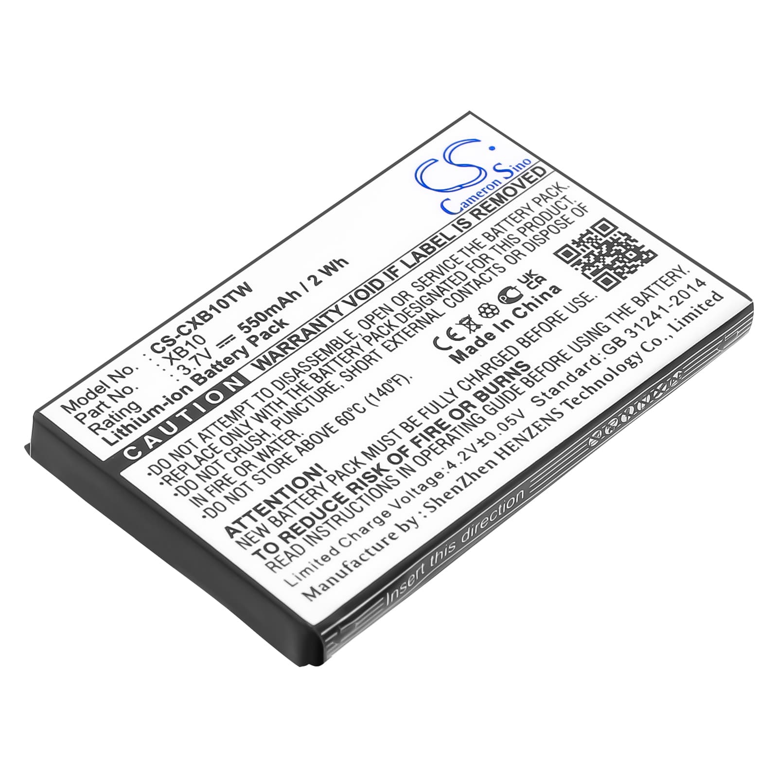 Replacement Battery for Xact Communication Wristlinx x3x - CS-CXB10TW-1.jpg
