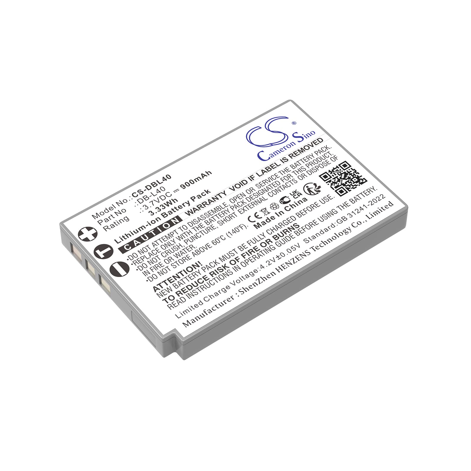 Replacement Battery for Sanyo Xacti DMX-HD800 - CS-DBL40-1.jpg