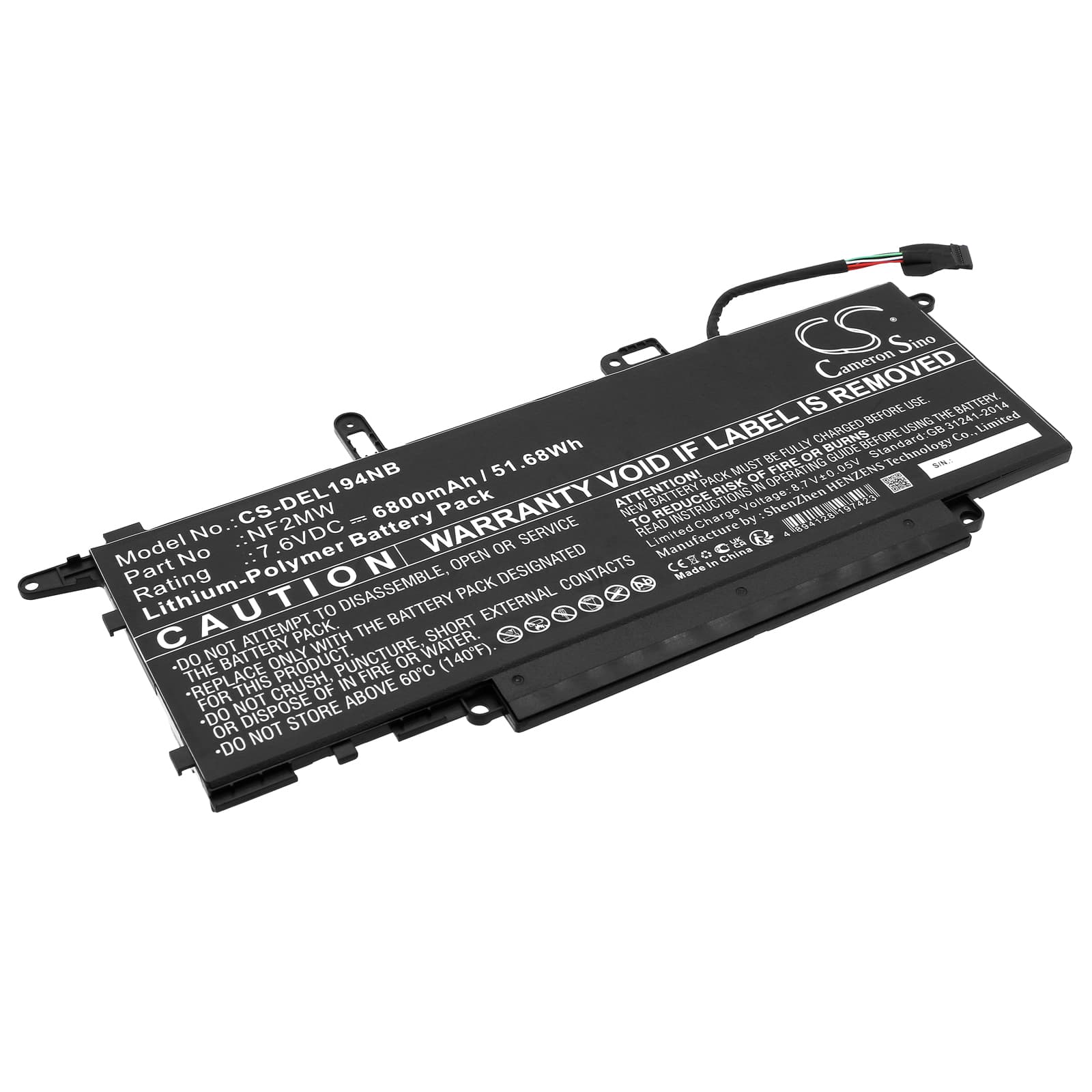 Replacement Battery for Dell Latitude 14 9410 2-in-1 - CS-DEL194NB-1.jpg