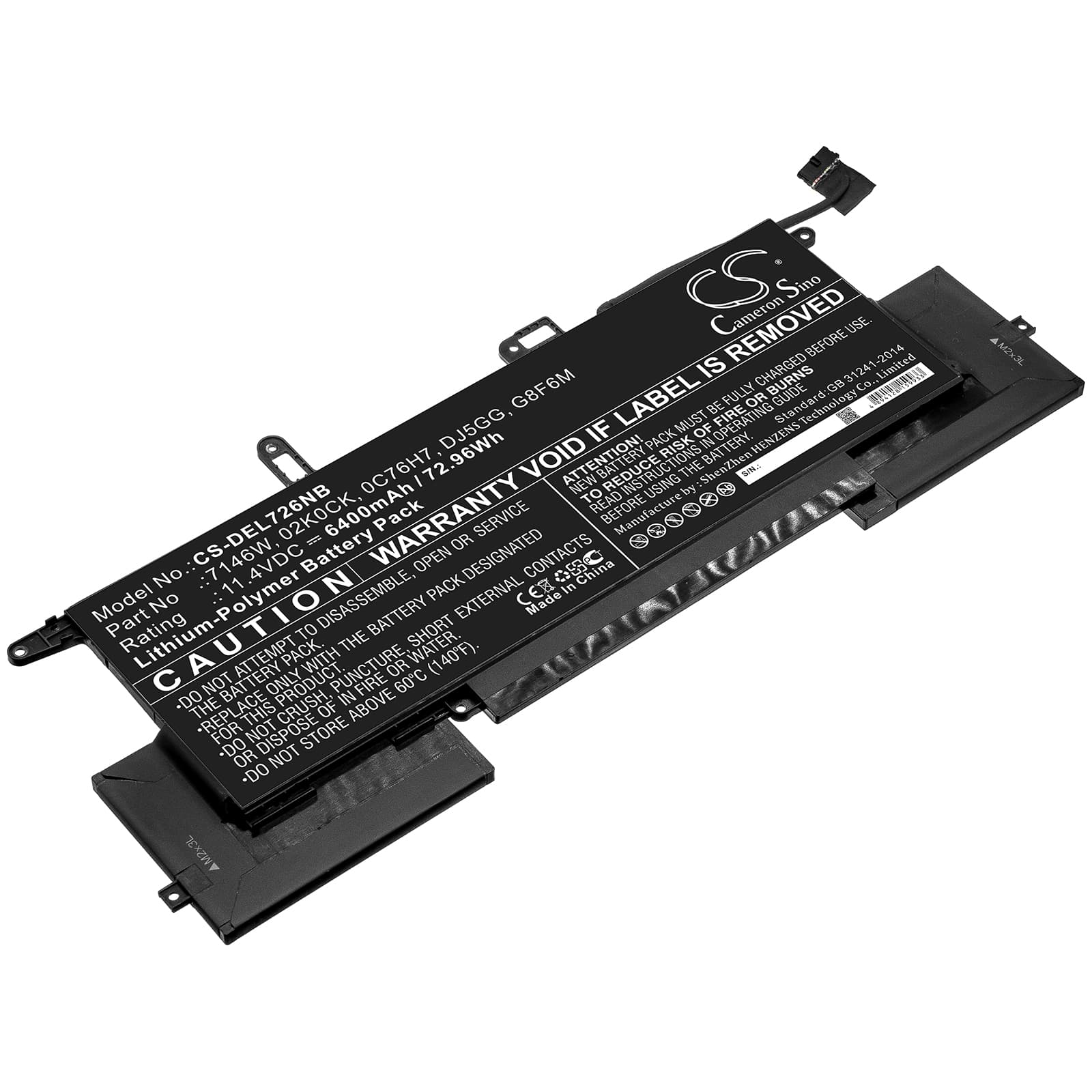 Replacement Battery for Dell Latitude E7260 - CS-DEL726NB-1.jpg