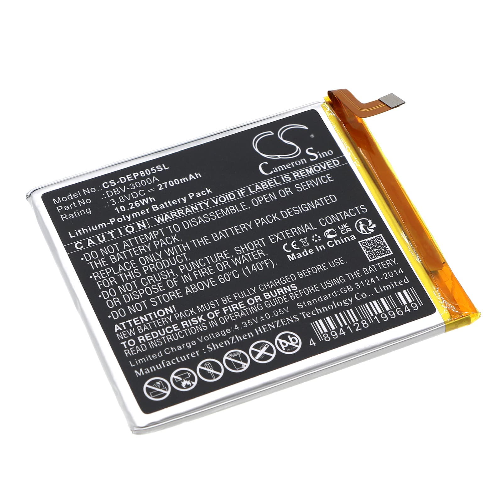 Replacement Battery for Doro 8050 - CS-DEP805SL-1.jpg
