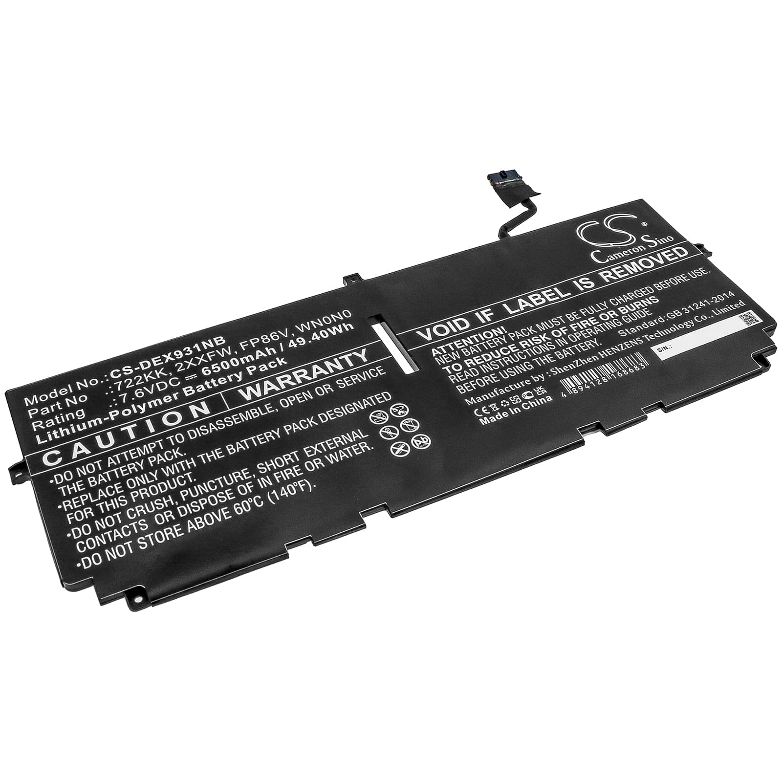 Replacement Battery for Dell XPS 13 9300 - CS-DEX931NB-1.jpg