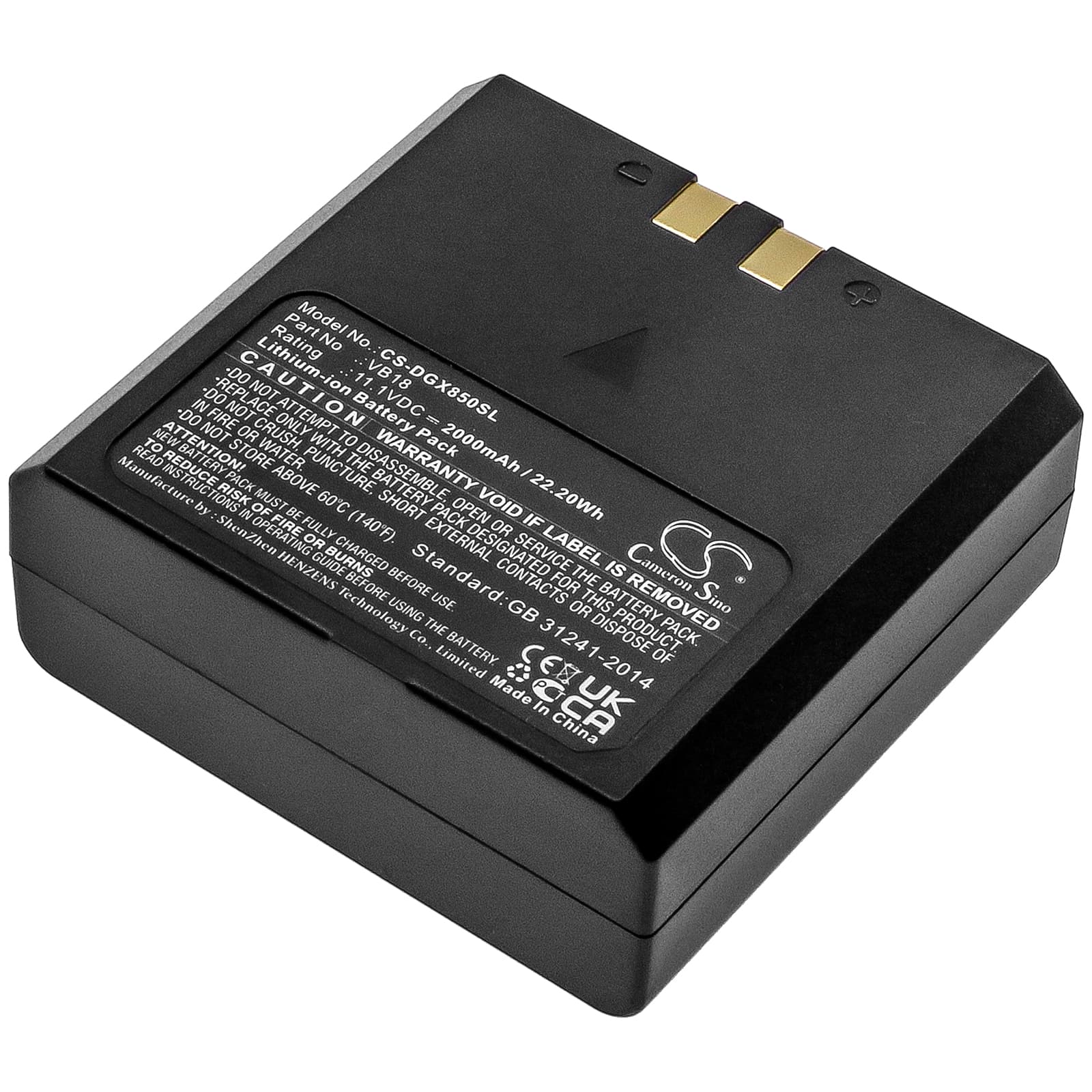 Replacement Battery for Flashpoint Zoom Li-on Flash - CS-DGX850SL-1.jpg
