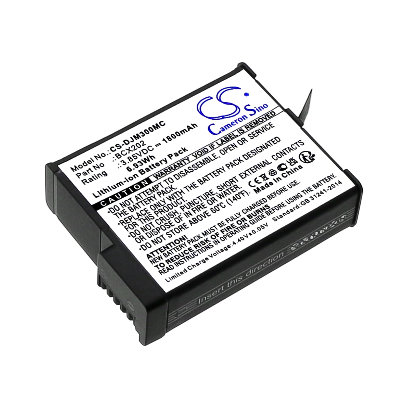 Replacement Battery for DJI Osmo Action 3 - CS-DJM300MC-1.jpg