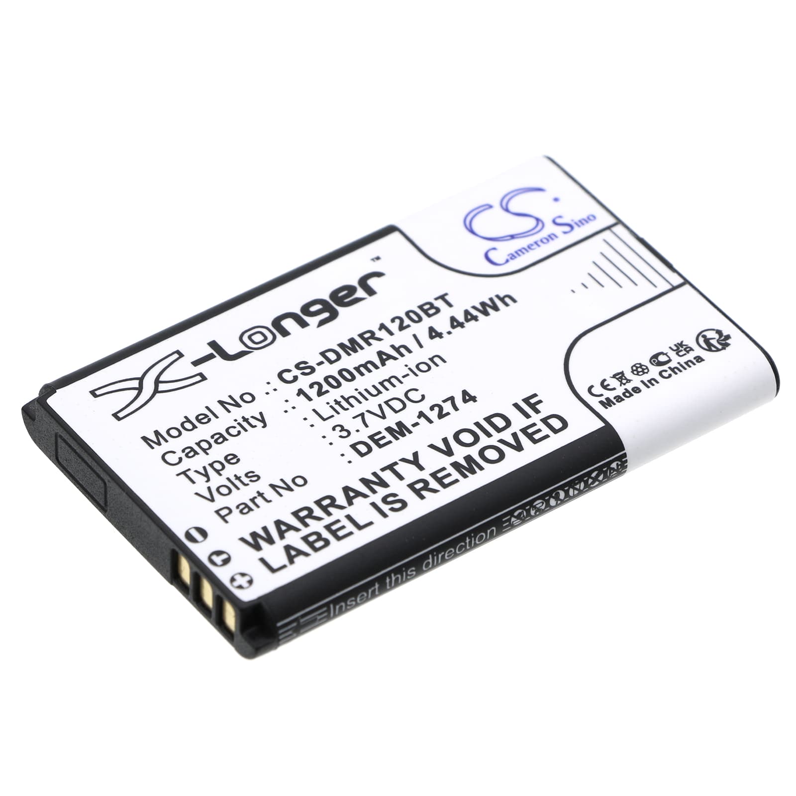 Replacement Battery for Paradox K32RF Wireless LED Kyepad - CS-DMR120BT-1.jpg