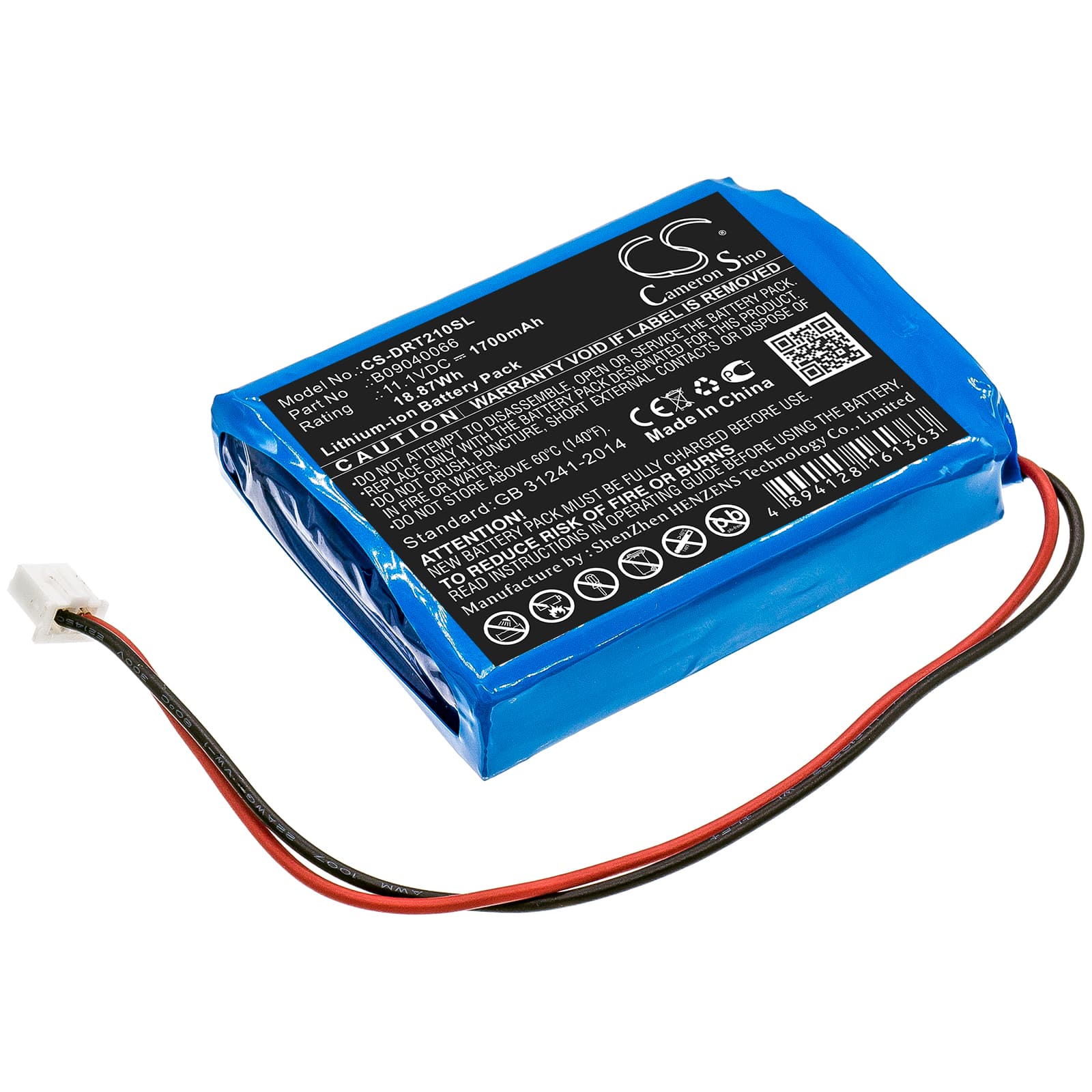 Replacement Battery for Deviser DS2100A
