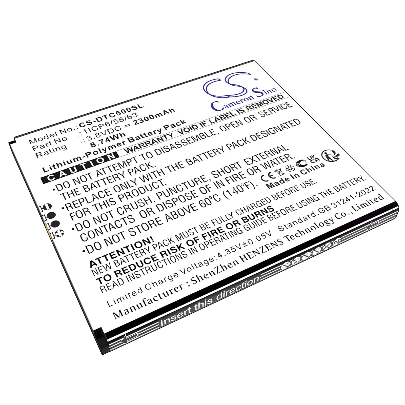Replacement Battery for DATECS BlueCase 50 - CS-DTC500SL-1.jpg