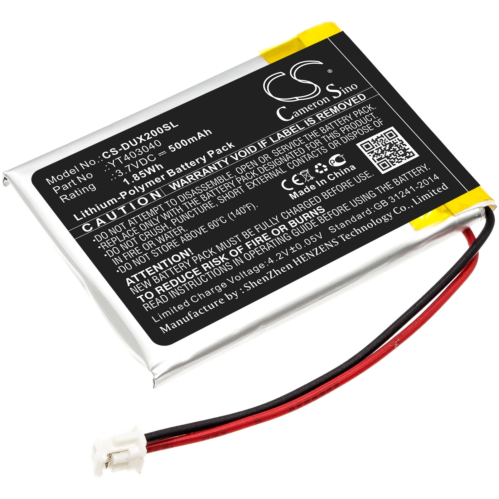 Replacement Battery for XDUOO X2 - CS-DUX200SL-1.jpg