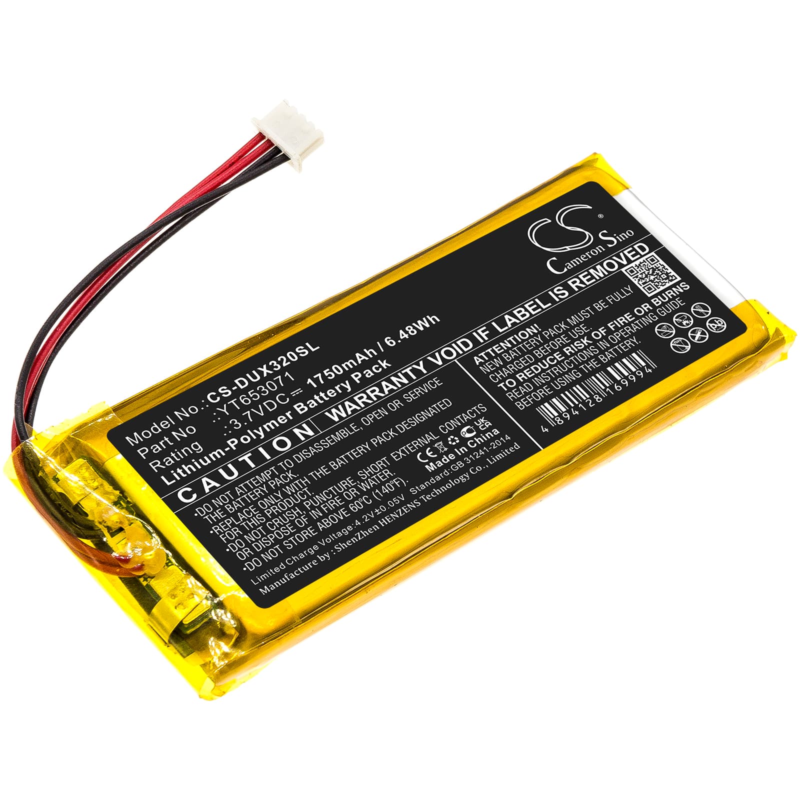 Replacement Battery for XDUOO X3 Mark II - CS-DUX320SL-1.jpg