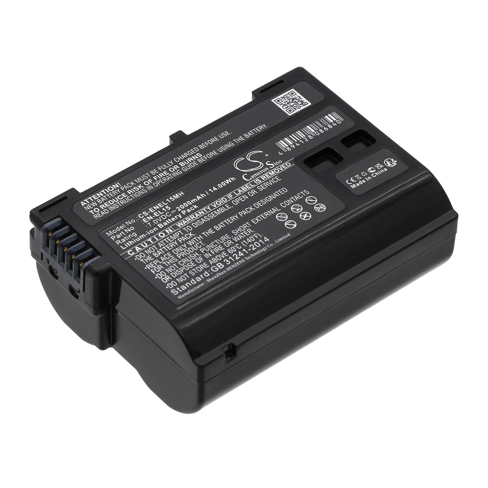 Replacement Battery for NiKon Coolpix D7000 - CS-ENEL15MH-1.jpg
