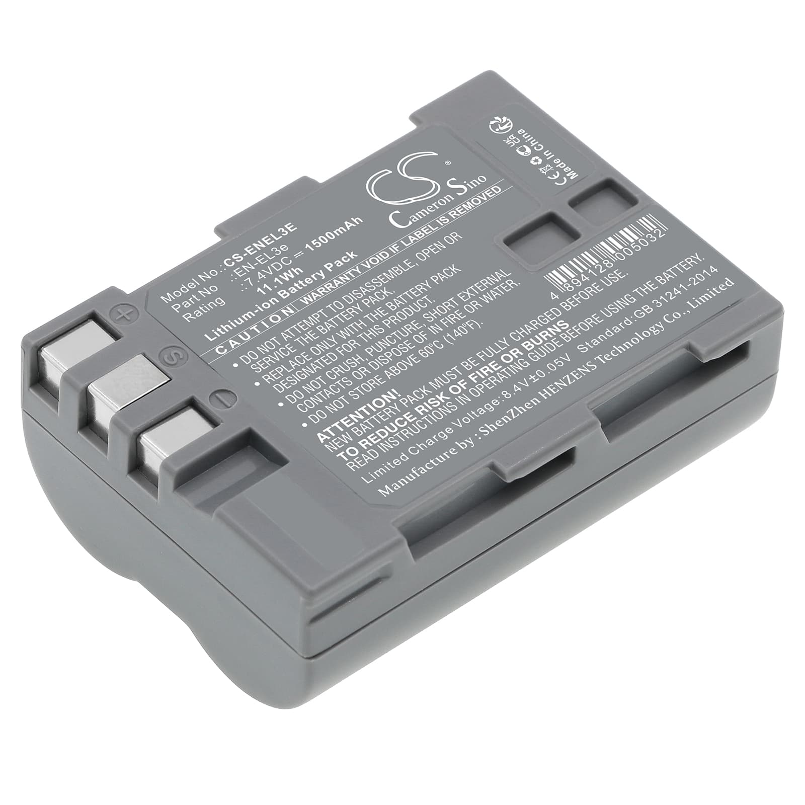 Replacement Battery for NiKon D100 - CS-ENEL3E-1.jpg