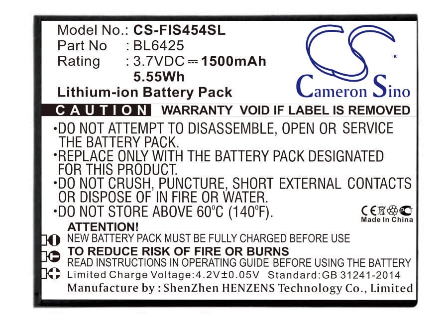 Replacement Battery for Fly FS454 - CS-FIS454SL-1.jpg