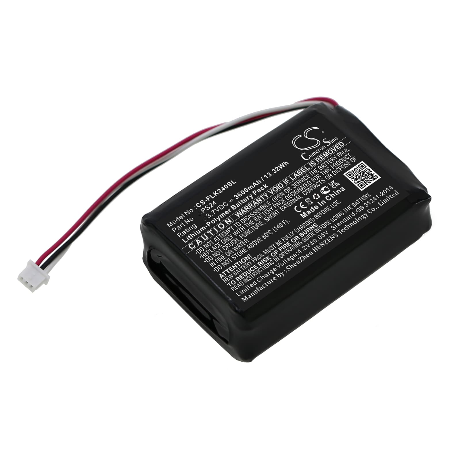 Replacement Battery for Megmeet Li37-3600 - CS-FLK240SL-1.jpg
