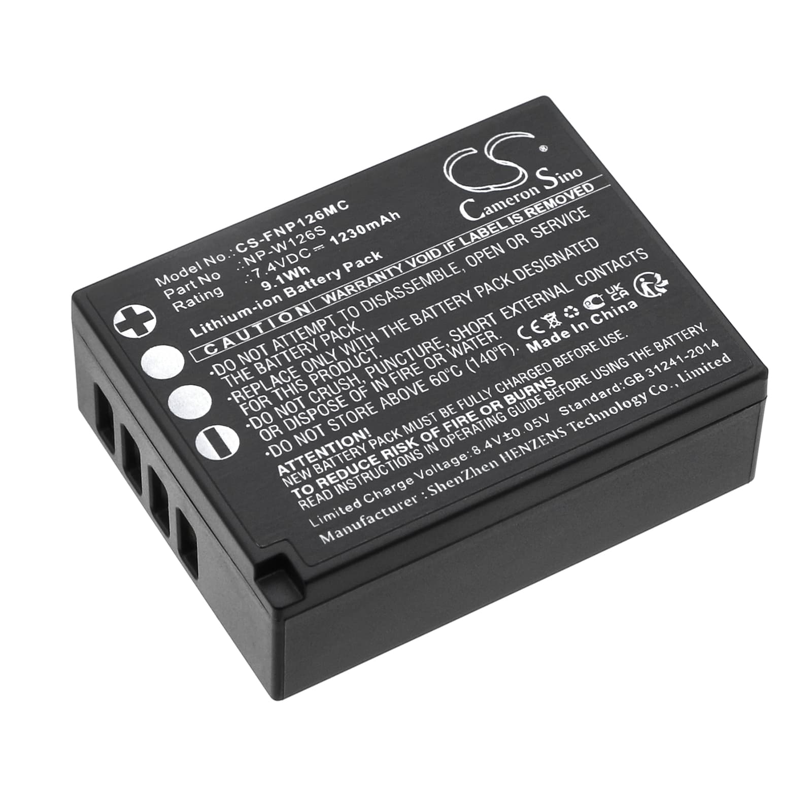 Replacement Battery for Fujifilm FinePix HS30EXR - CS-FNP126MC-1.jpg