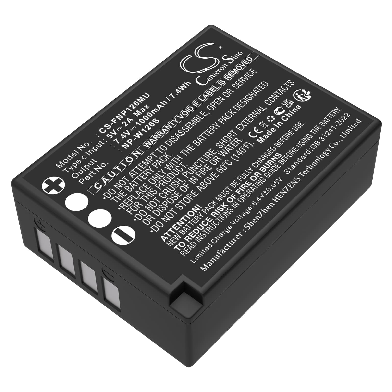 Replacement Battery for Fujifilm FinePix HS30EXR - CS-FNP126MU-1.jpg