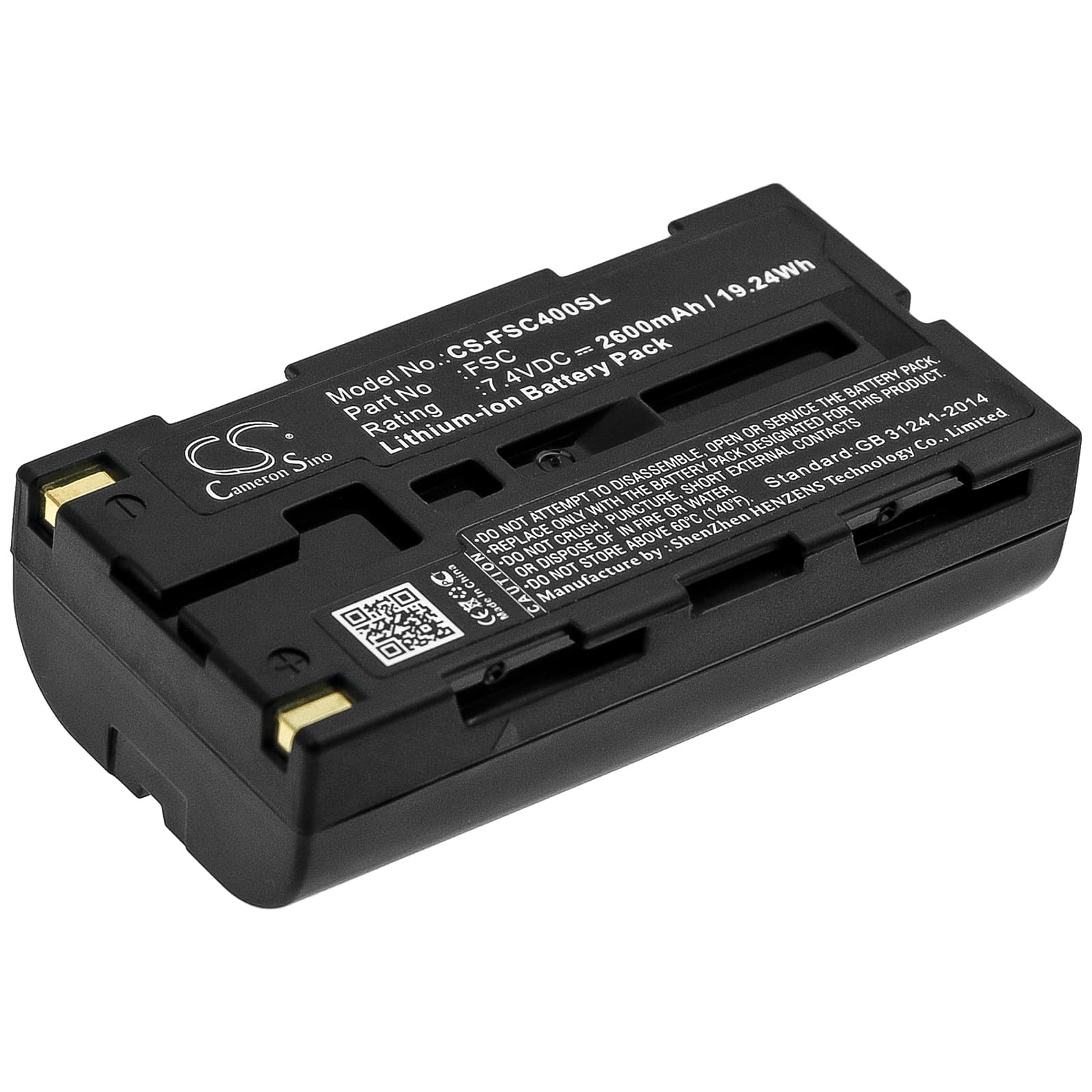 Replacement Battery for Fuji Portaflow-C FSC-4 Ultrasonic Flow Meter - CS-FSC400SL-1.jpg