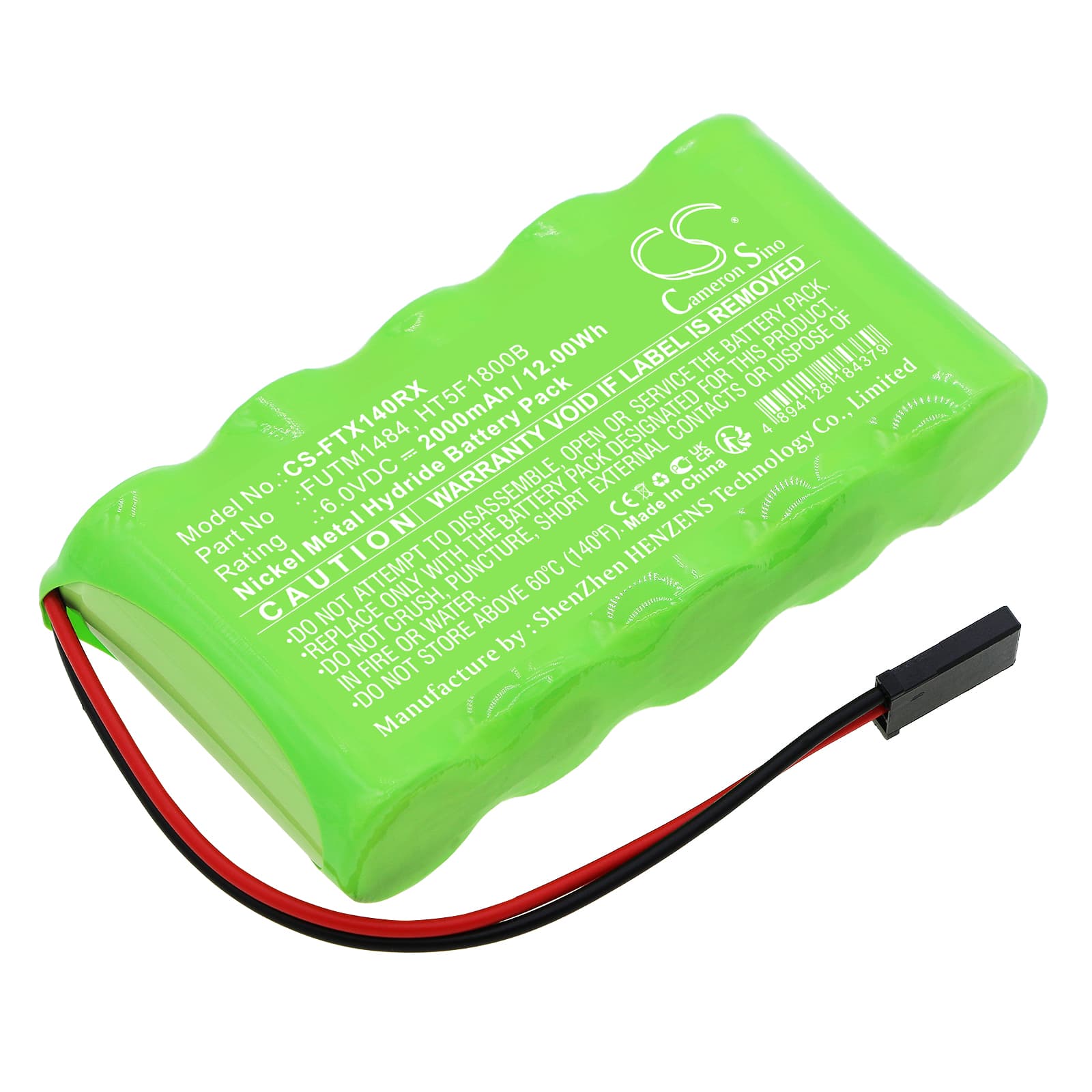 Replacement Battery for Futaba Transmitter 14SG - CS-FTX140RX-1.jpg
