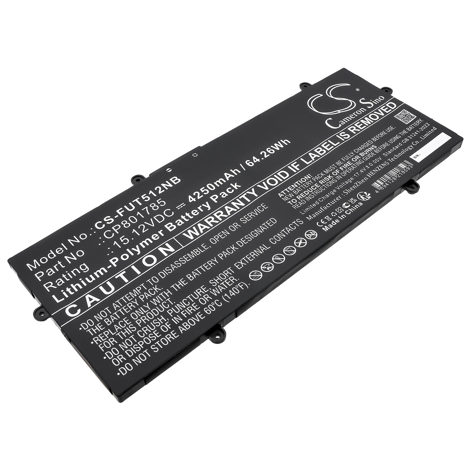 Replacement Battery for Fujitsu LifeBook E4512 - CS-FUT512NB-1.jpg