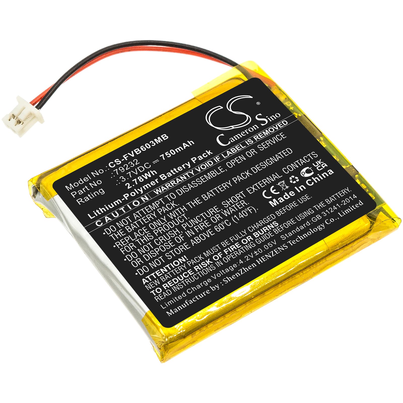 Replacement Battery for Floureon VB601 - CS-FVB603MB-1.jpg