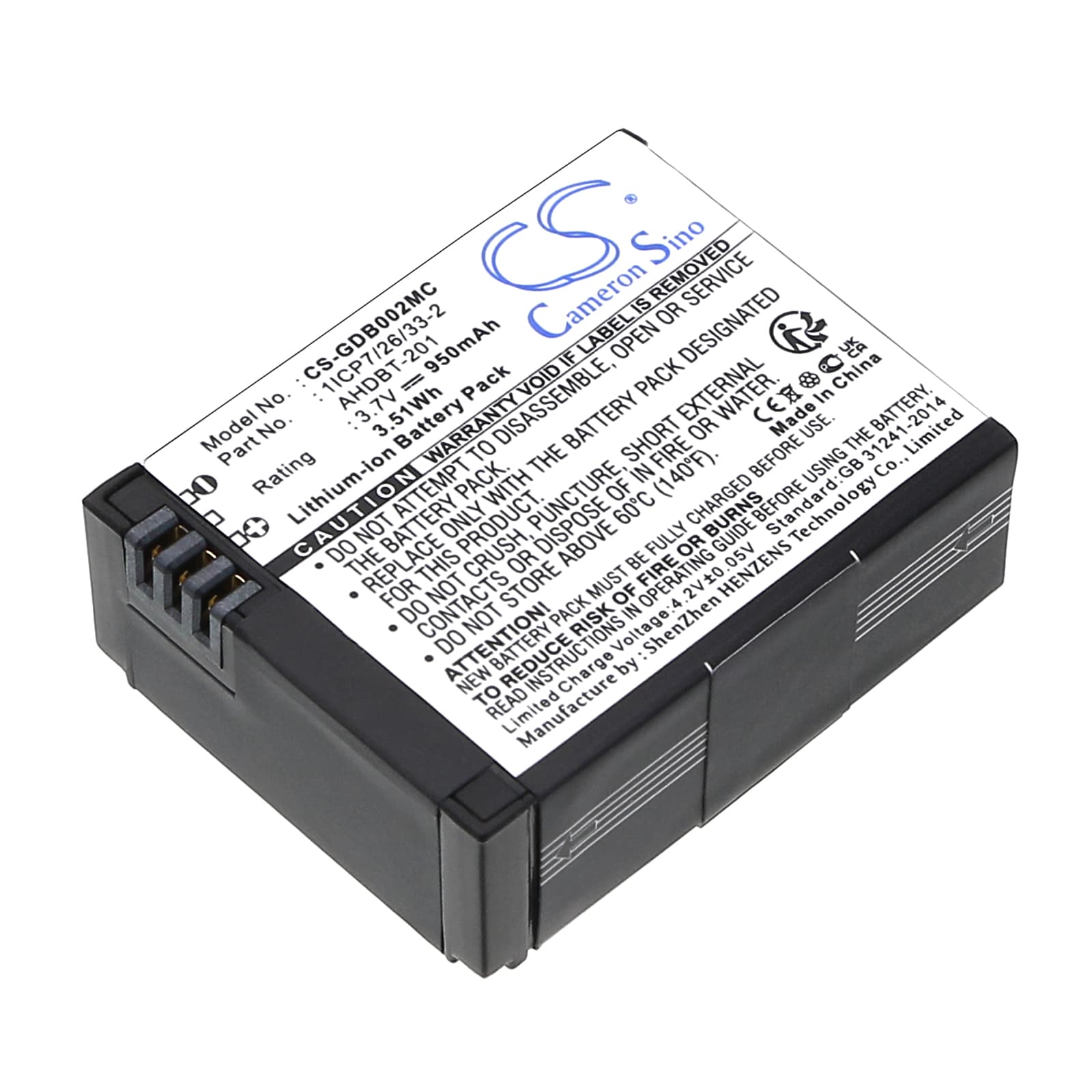 Replacement Battery for Rollei Action Cam 420