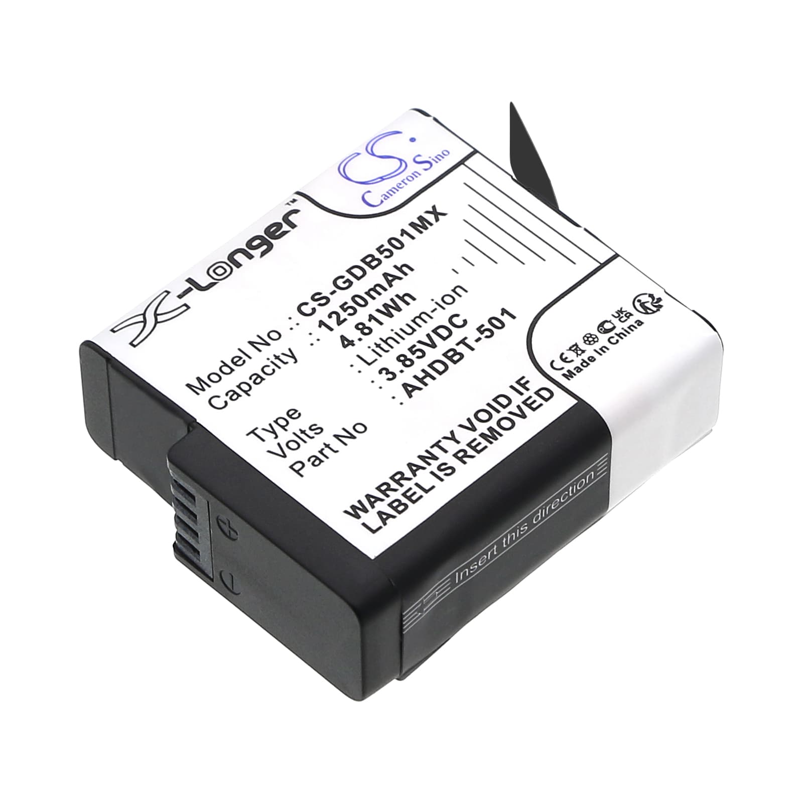 Replacement Battery for GoPro Hero 5 - CS-GDB501MX-1.jpg