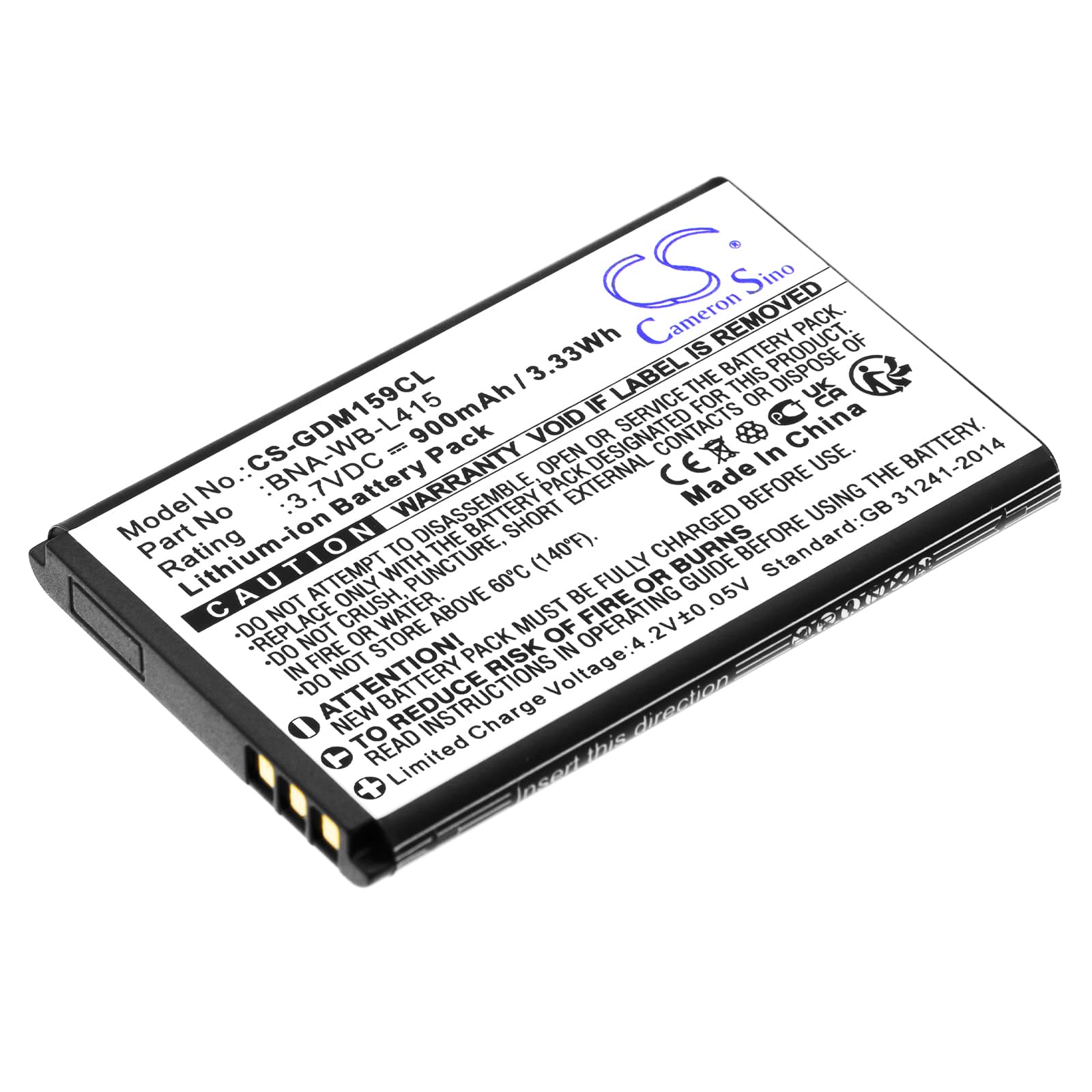 Replacement Battery for Grandstream 1595 - CS-GDM159CL-1.jpg