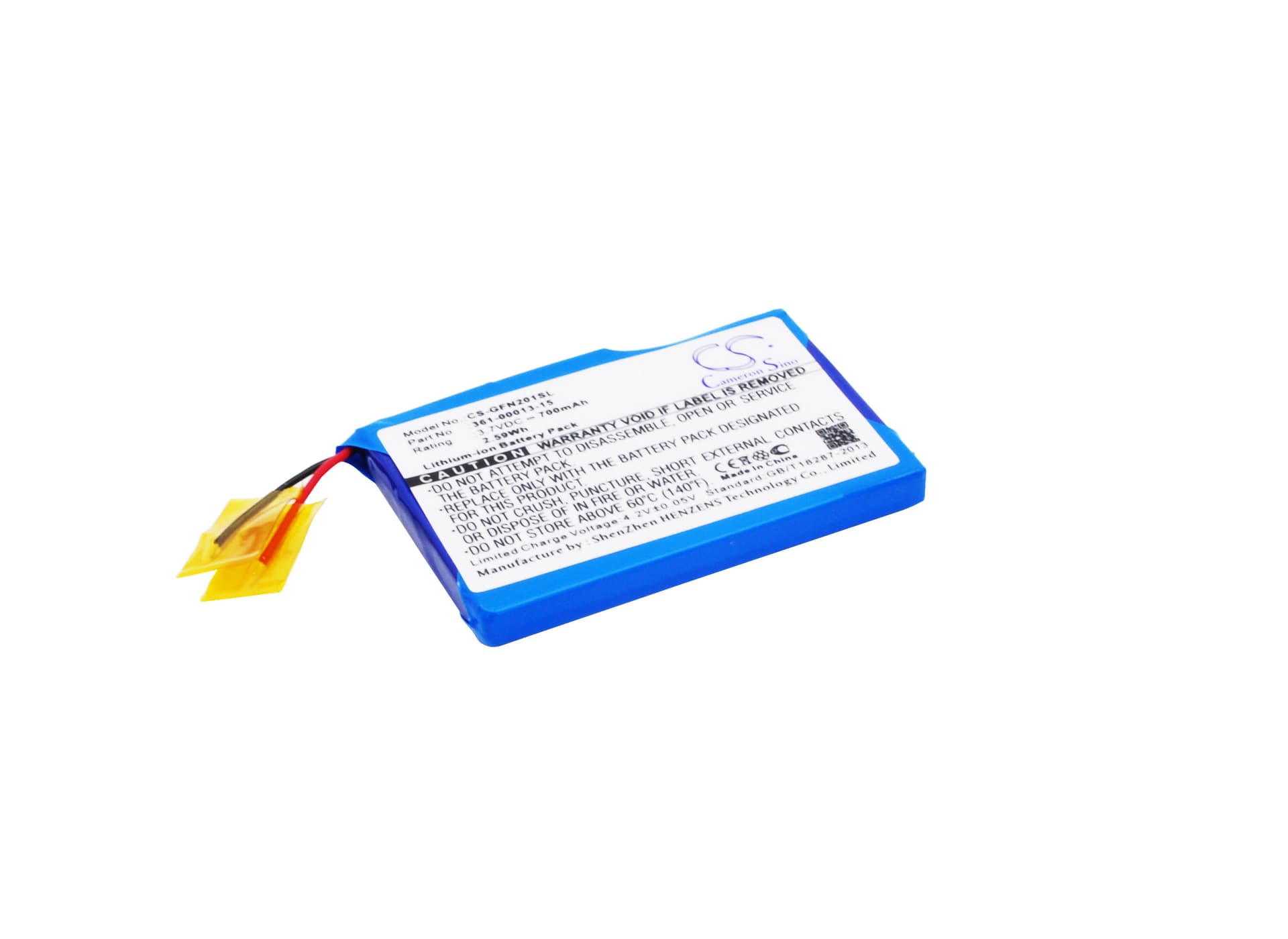Replacement Battery for Garmin Foretrex 101 - CS-GFN201SL-1.jpg