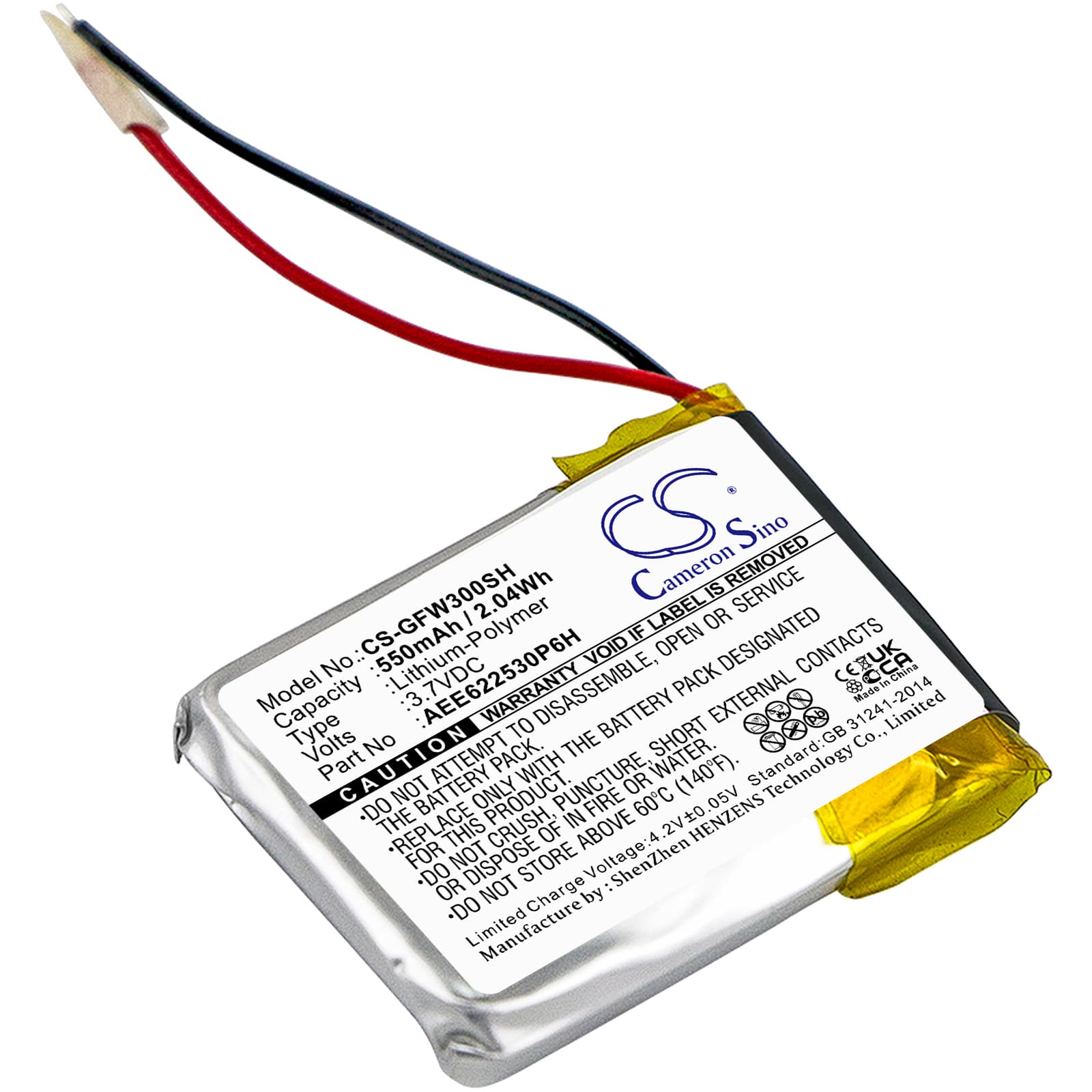 Replacement Battery for Golf Buddy WT3 GPS Watch - CS-GFW300SH-1.jpg