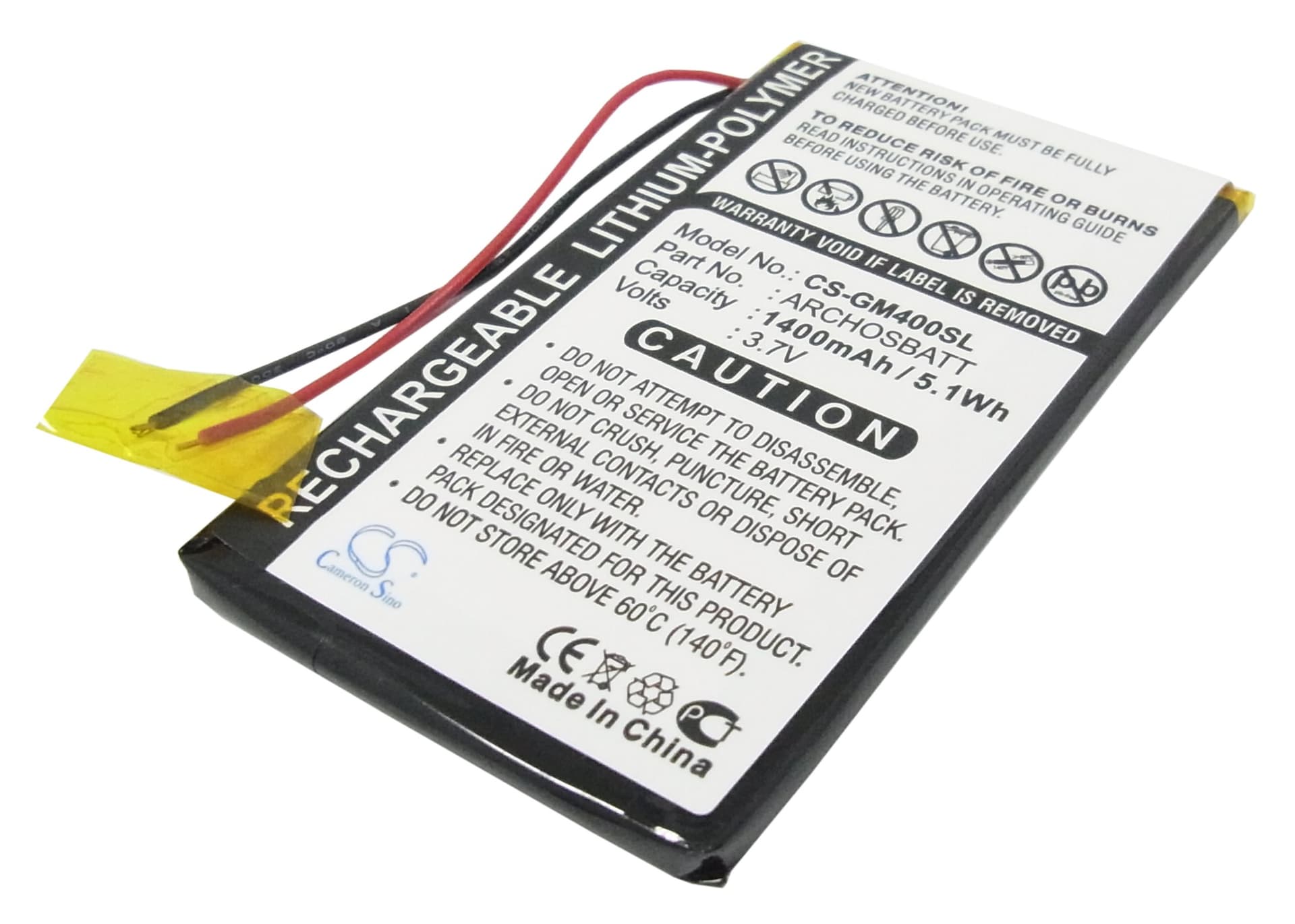 Replacement Battery for Archos Gmini 400 - CS-GM400SL-1.jpg