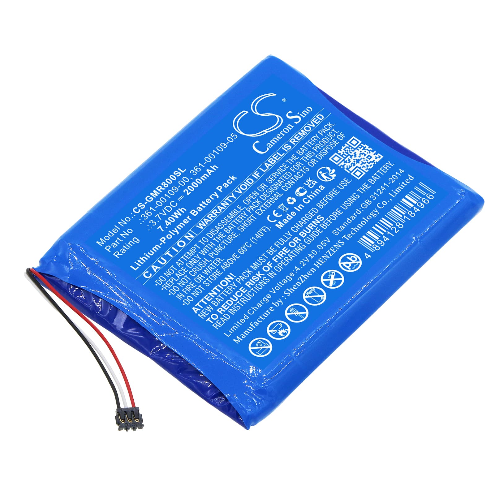 Replacement Battery for Garmin DEZL OTR800 - CS-GMR800SL-1.jpg