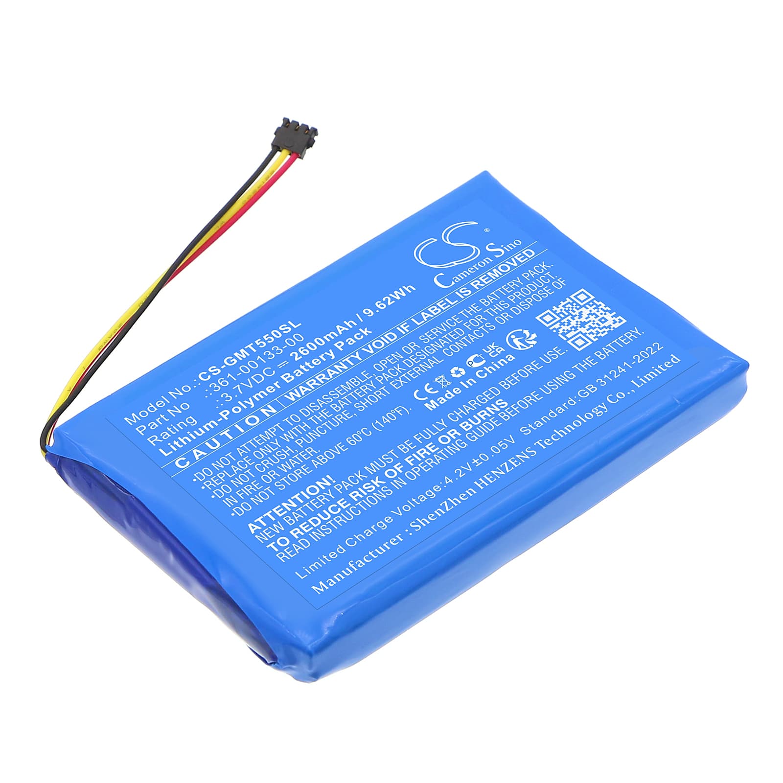 Replacement Battery for Garmin Tread 5.5 - CS-GMT550SL-1.jpg