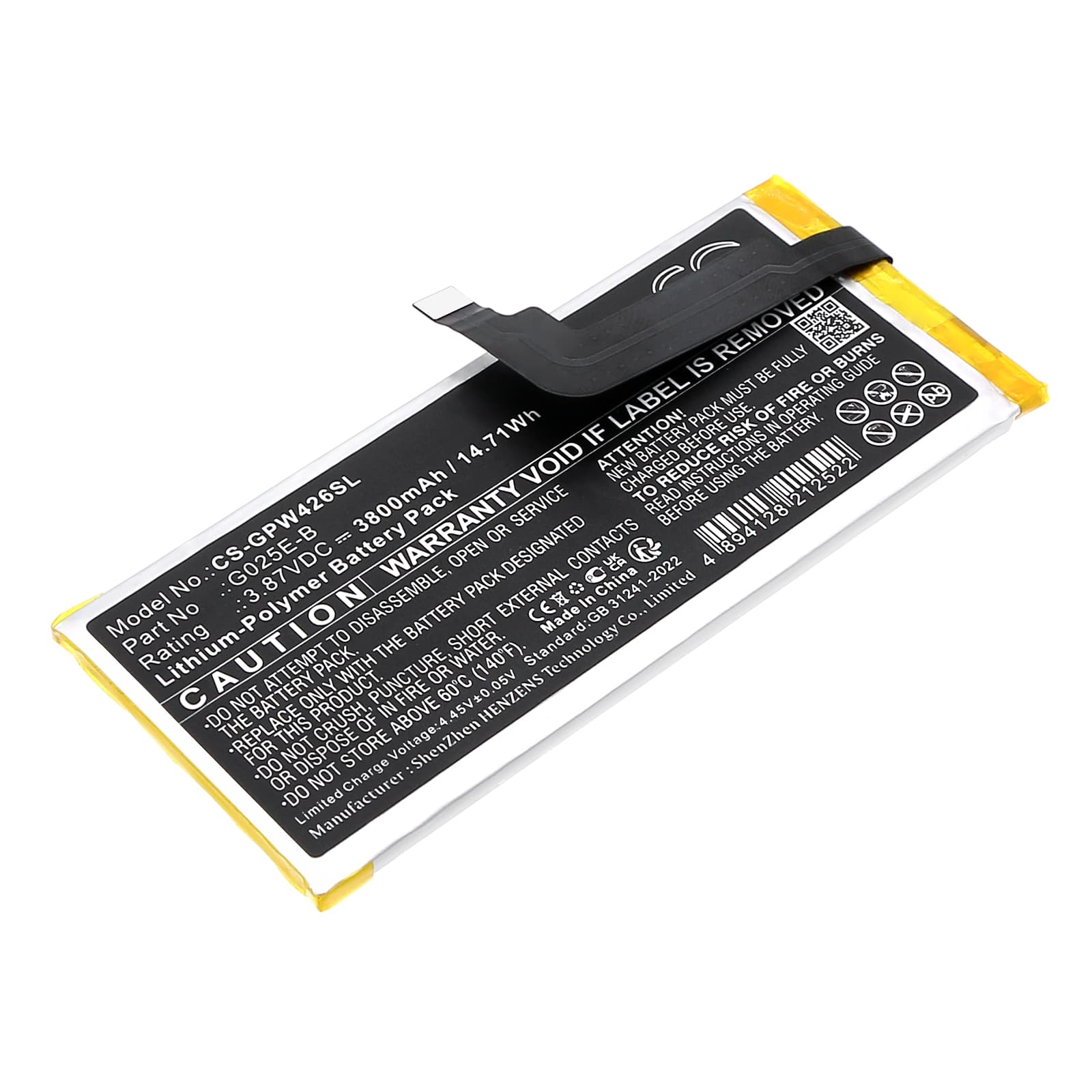 Replacement Battery for Google G025E