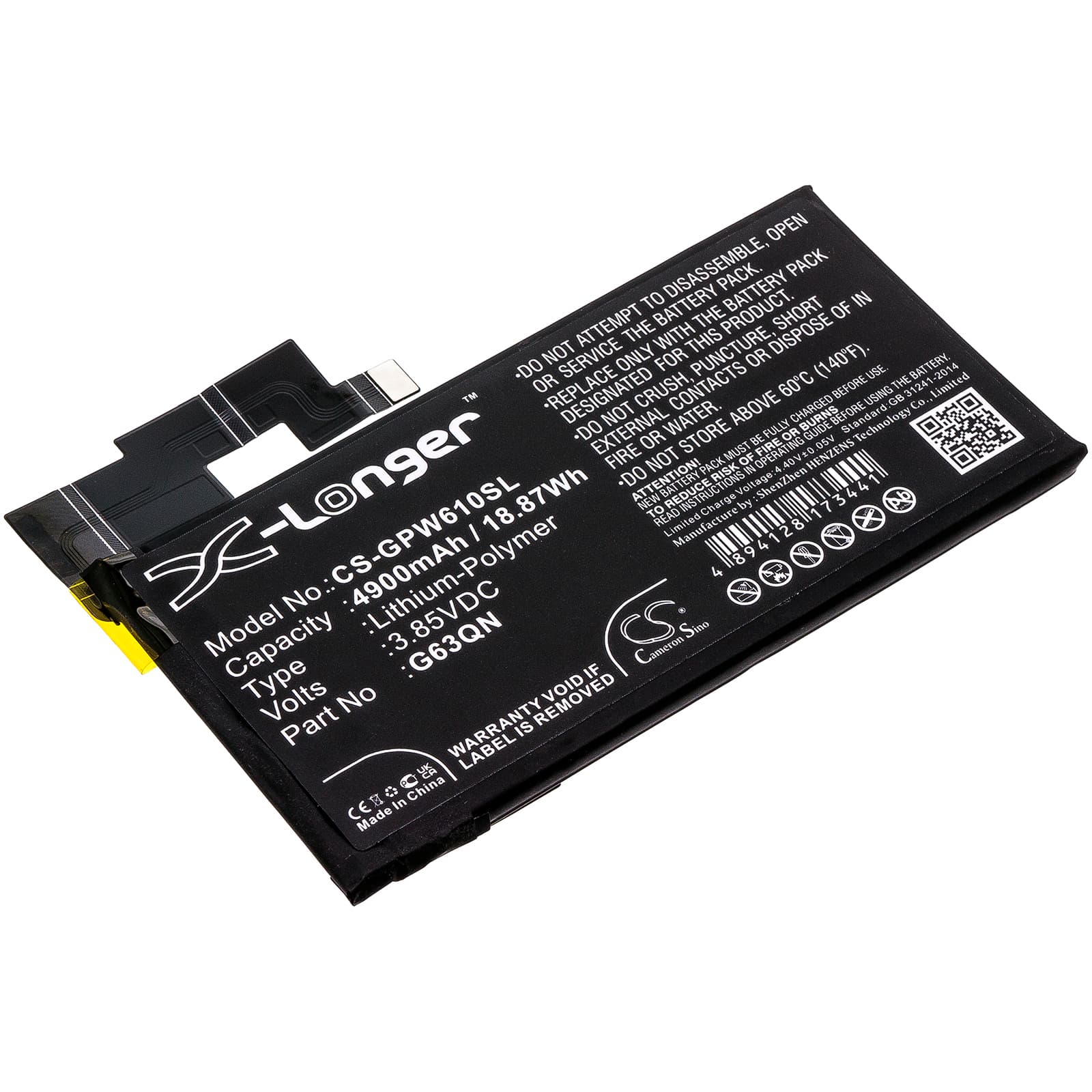 Replacement Battery for Google Pixel 6 Pro - CS-GPW610SL-1.jpg